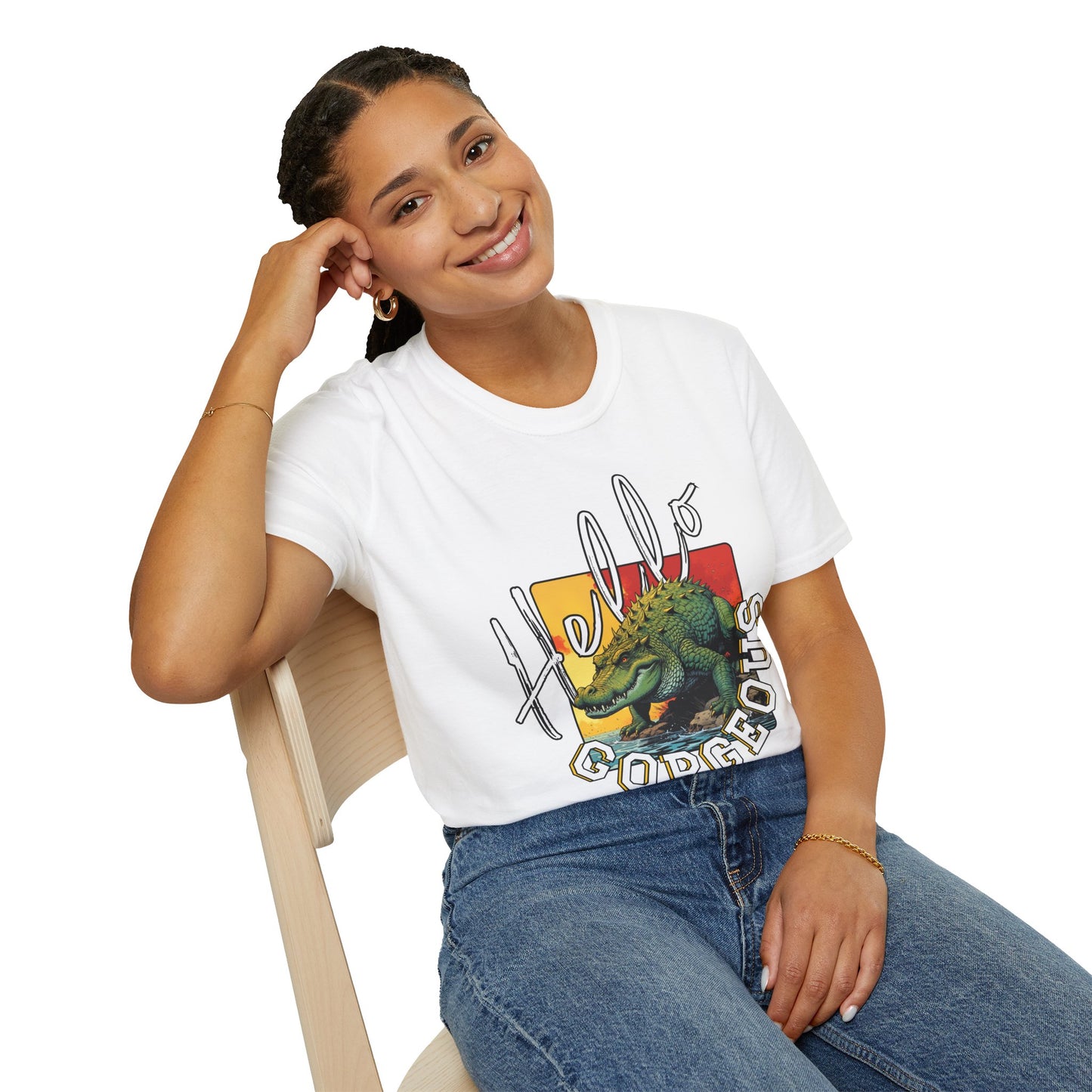 Hello Gorgeous Unisex Softstyle T-Shirt – Fun and Casual Graphic Tee,florida,gator,