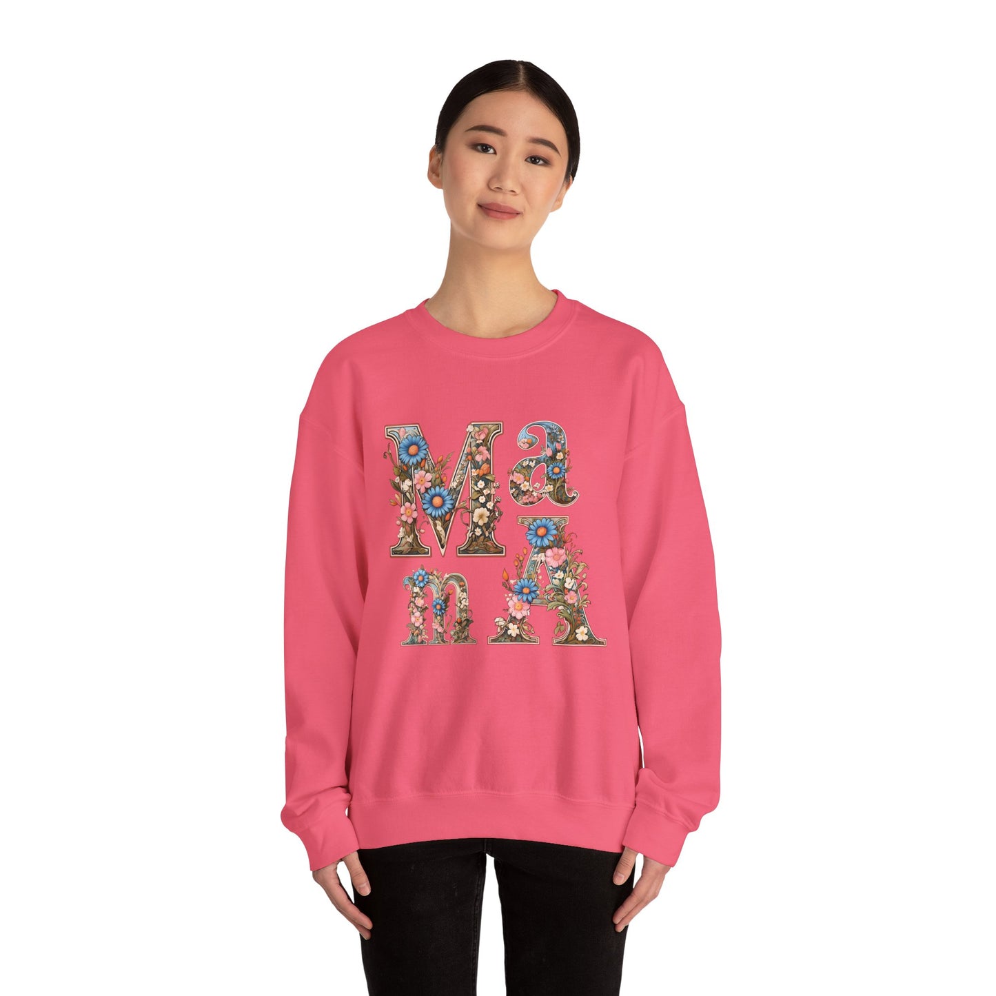 Unisex Heavy Blend™ Crewneck Sweatshirt,mother day gift, mama ,flower