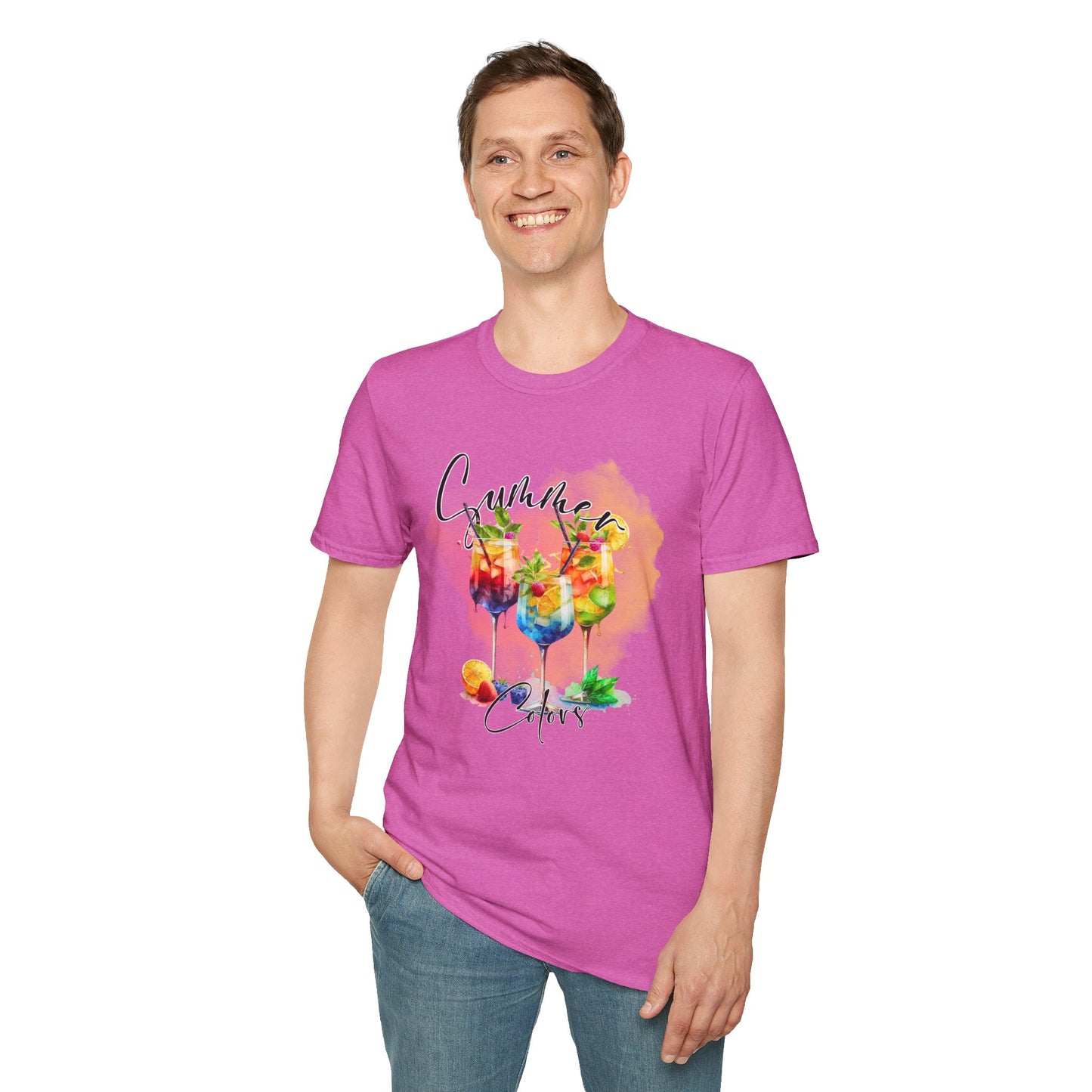 Colorful Floral Summer Unisex T-Shirt, Boho Shirt, Gift for Her, Vacation Tee, Festival Apparel, Summer Outfit