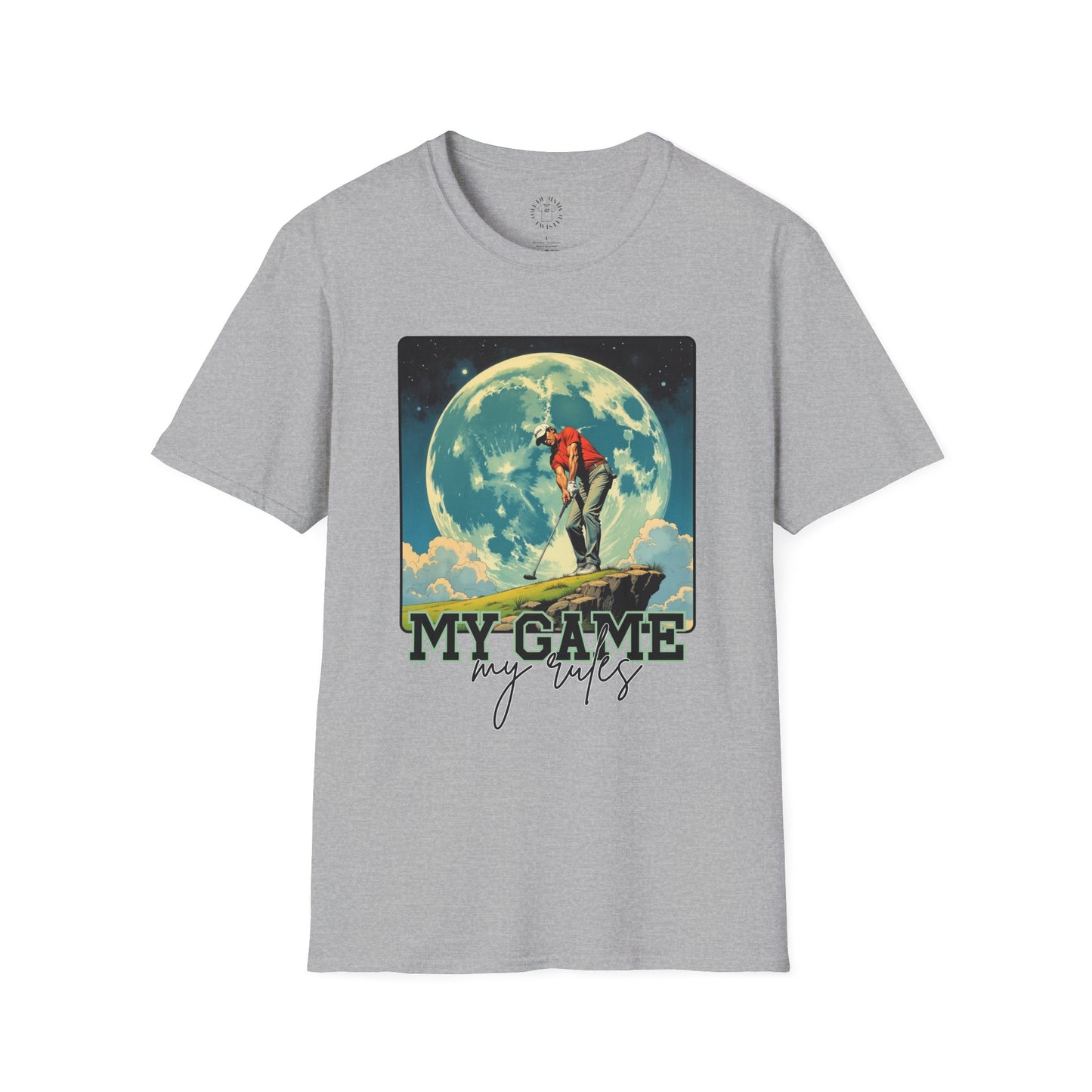 Retro Game Vibes Unisex Softstyle T-Shirt - 'My Game, My Rules' golf.sport