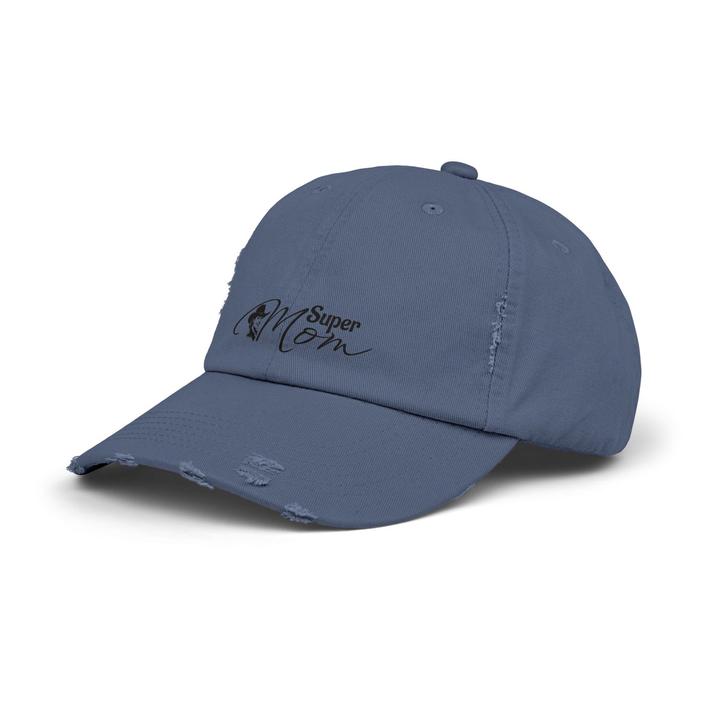 Super Mom Unisex Distressed Cap, Casual Hat for Moms, Gift for Mother's Day, Everyday Wear, Relaxed Style
