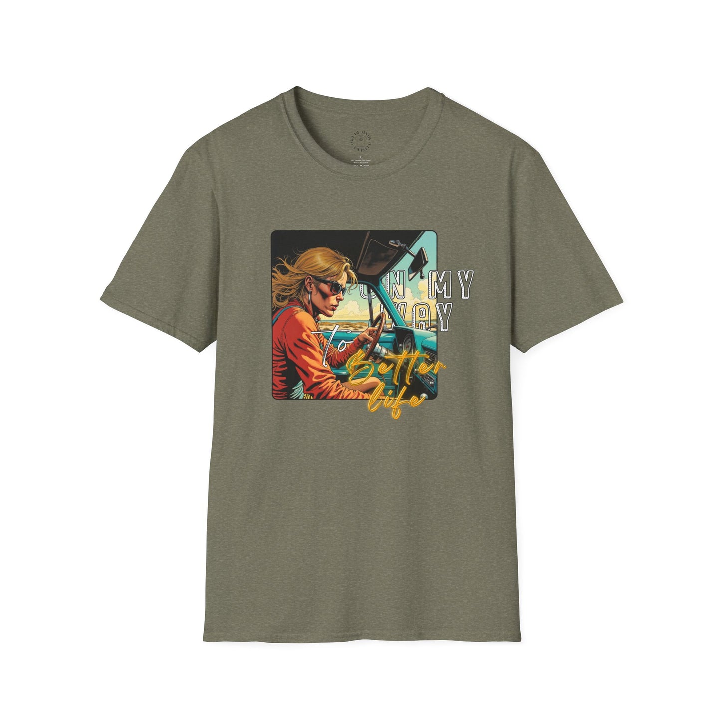 In My Element Graphic T-Shirt | Unisex Softstyle Tee,woman driving