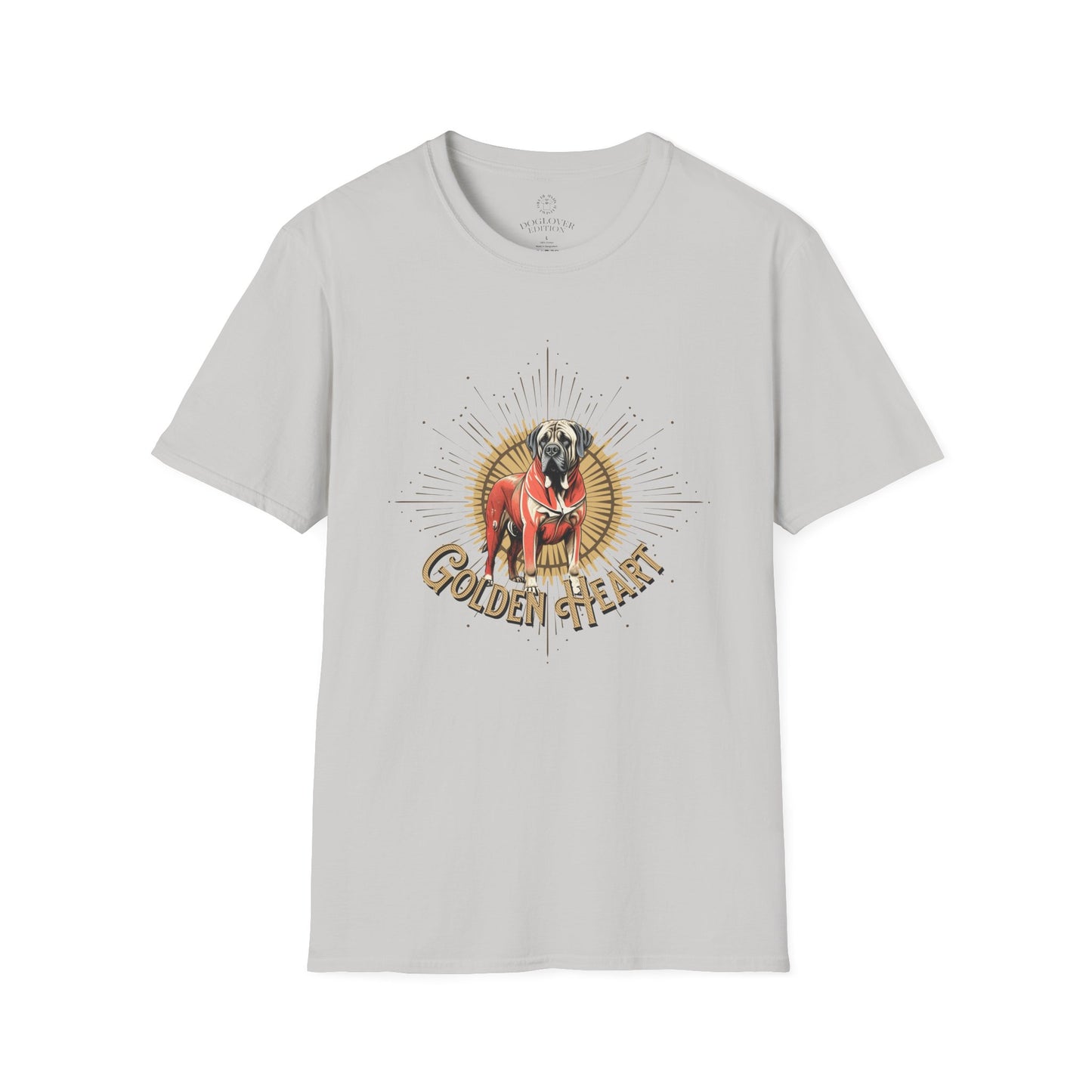 Golden Heart Unisex Softstyle T-Shirt - Perfect Gift for Dog Lovers