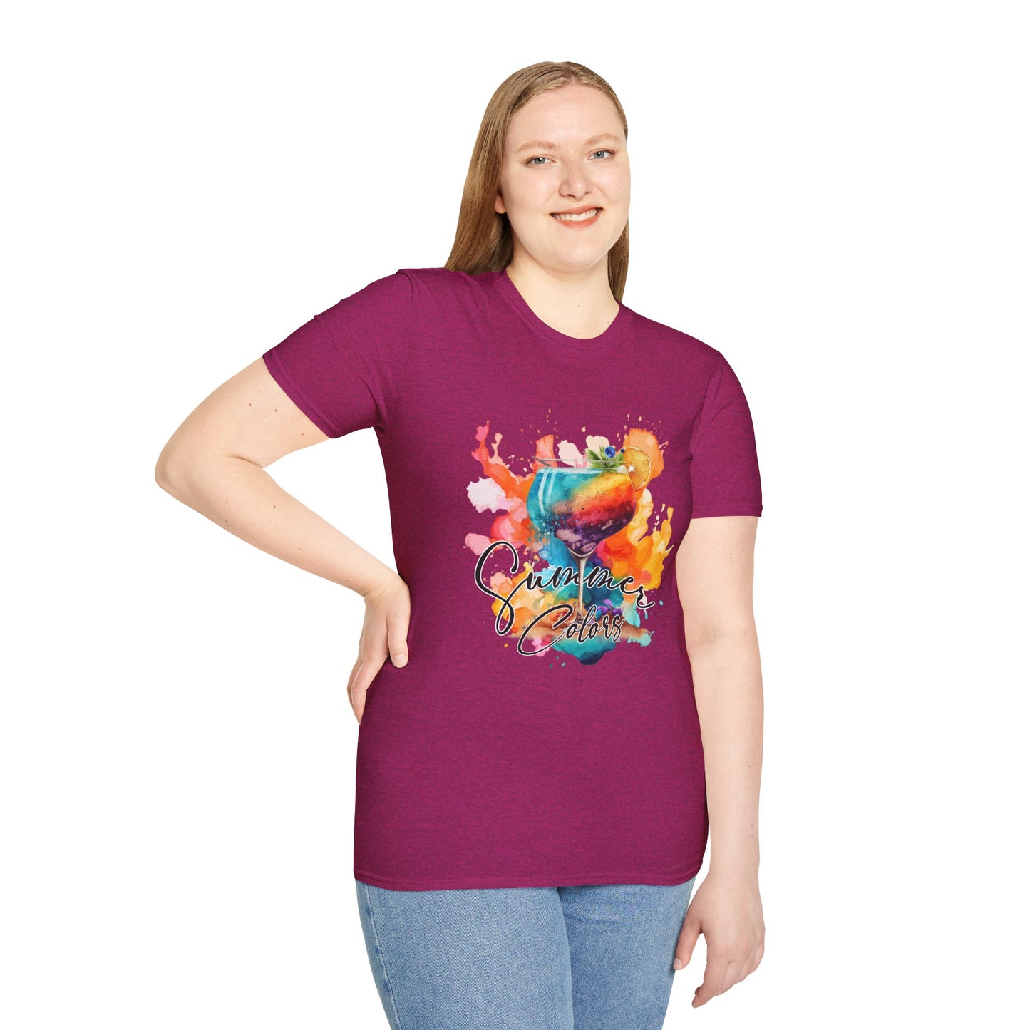 Colorful Artistic T-Shirt with Inspirational Design, Unisex Softstyle Tee, Gift for Art Lovers, Casual Wear, Birthday Gift Idea