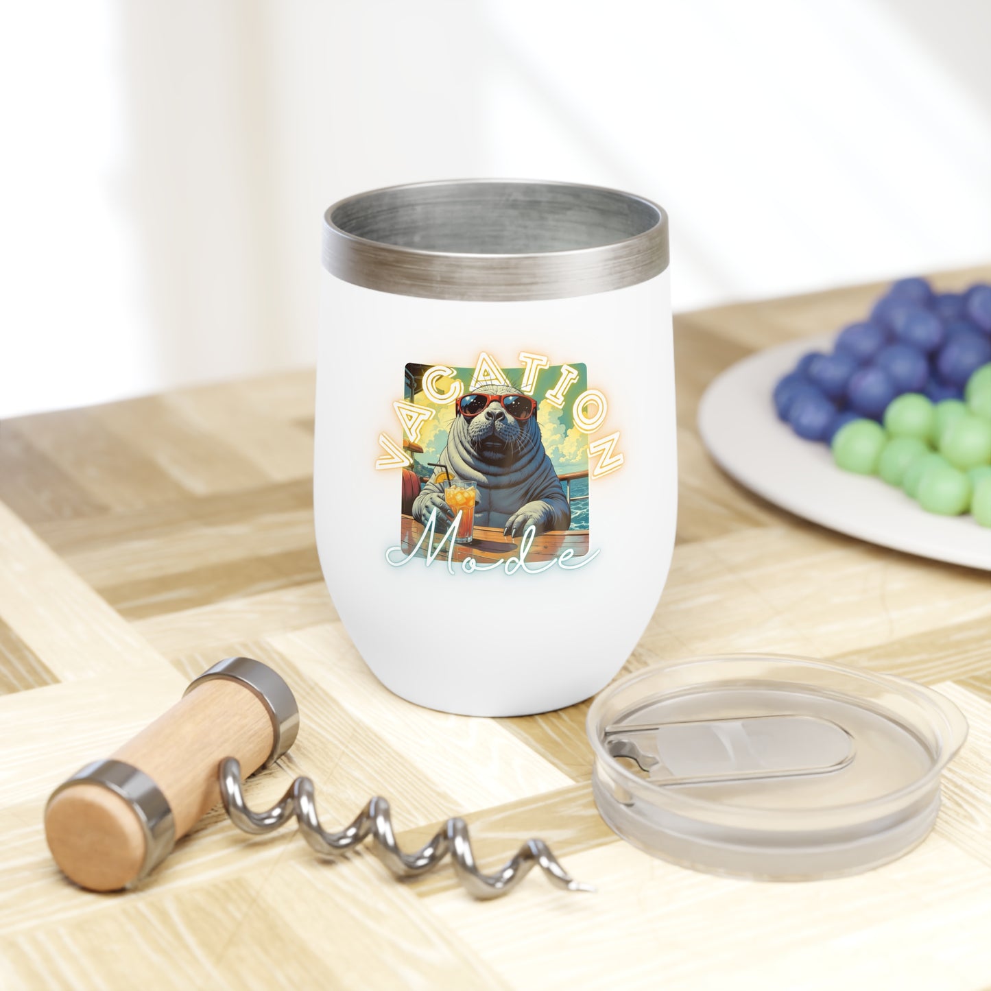 Chill Wine Tumbler - Vacation Mode with Fun Design for Relaxation and Celebrations,vacation