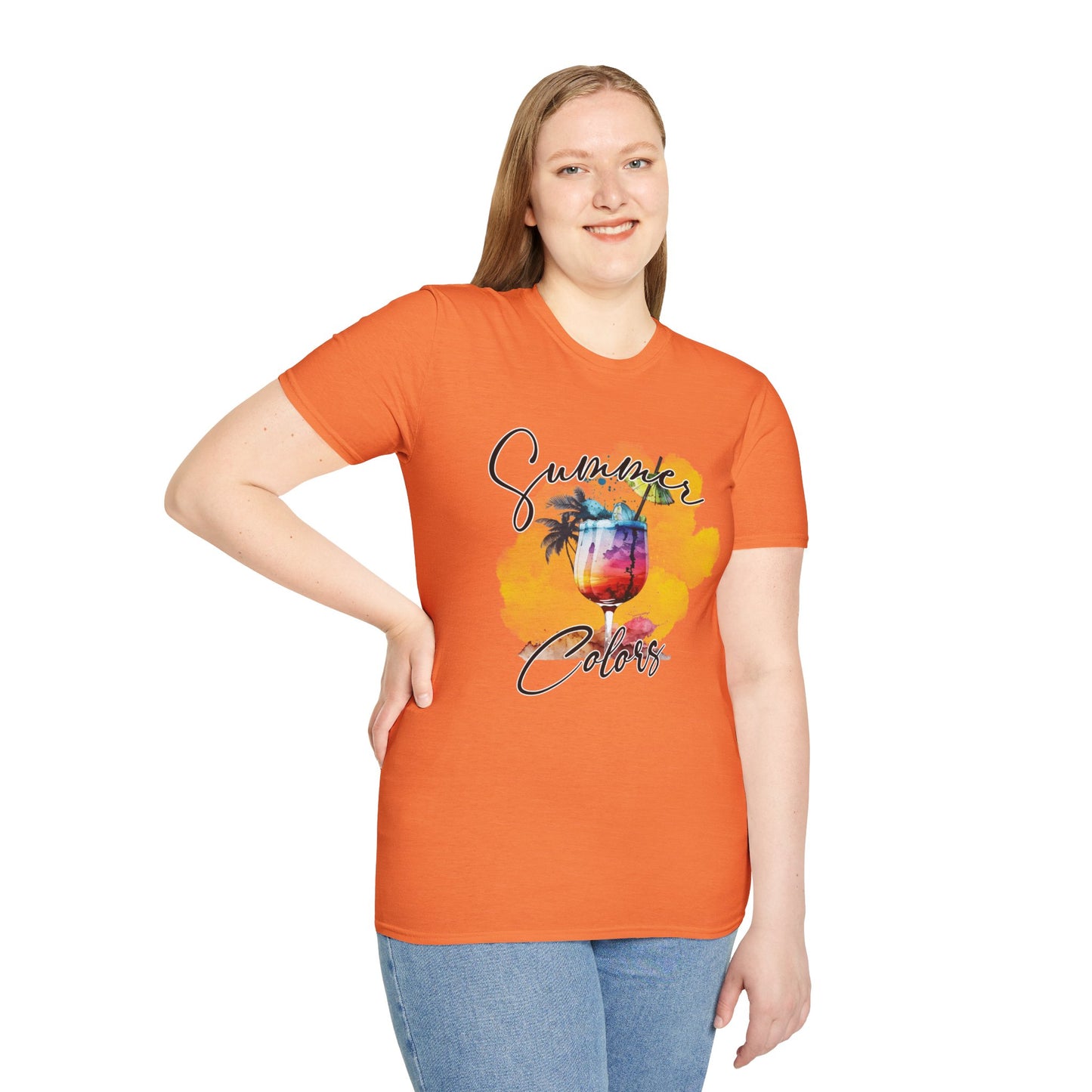Summer Colors T-Shirt, Unisex Tee for Beach Days, Vacation Style, Summer Outing, Travel Shirt, Gift for Him/Her