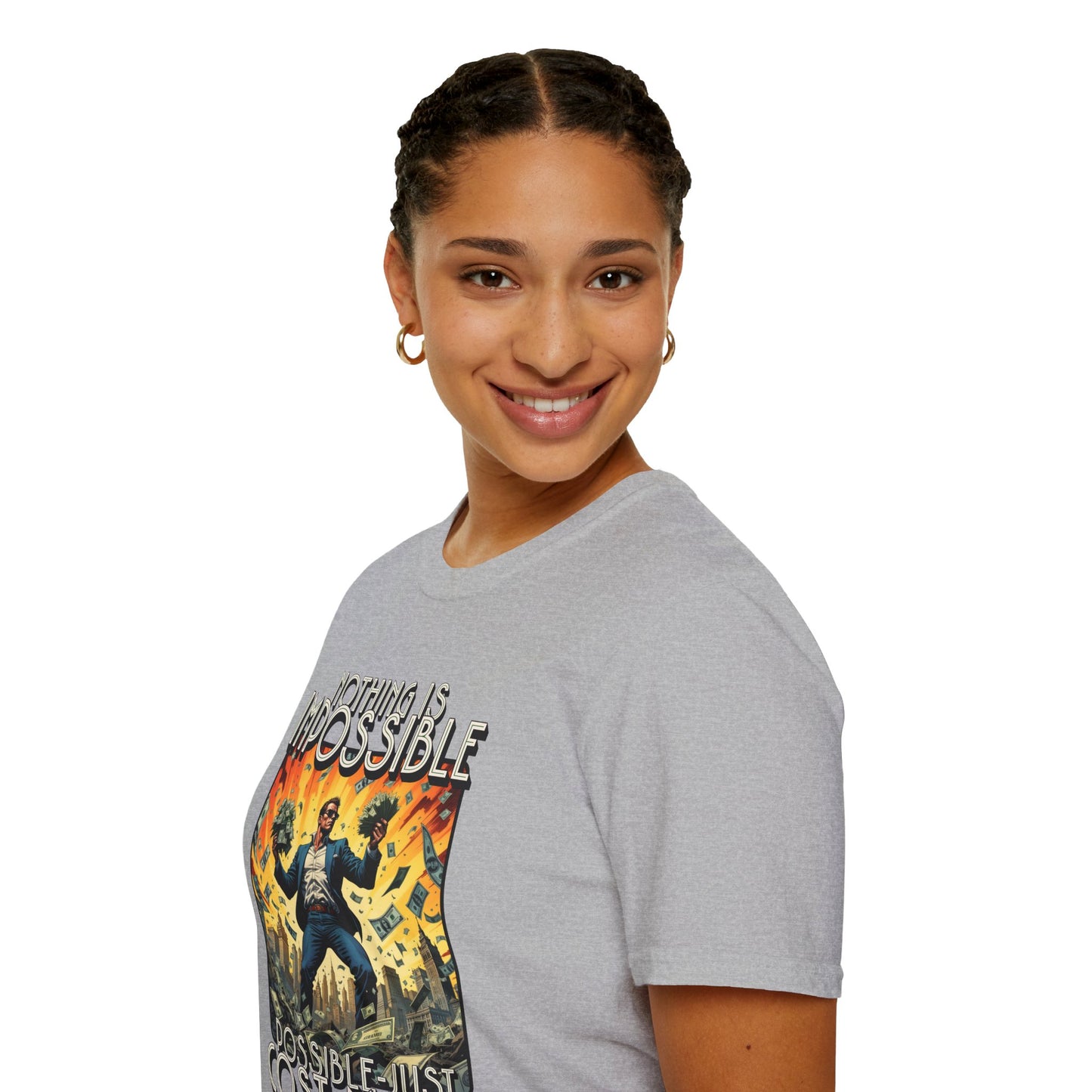 Unisex Softstyle T-Shirt - 'Nothing is Impossible, Possible Just Cost More' Graphic Tee.twisted