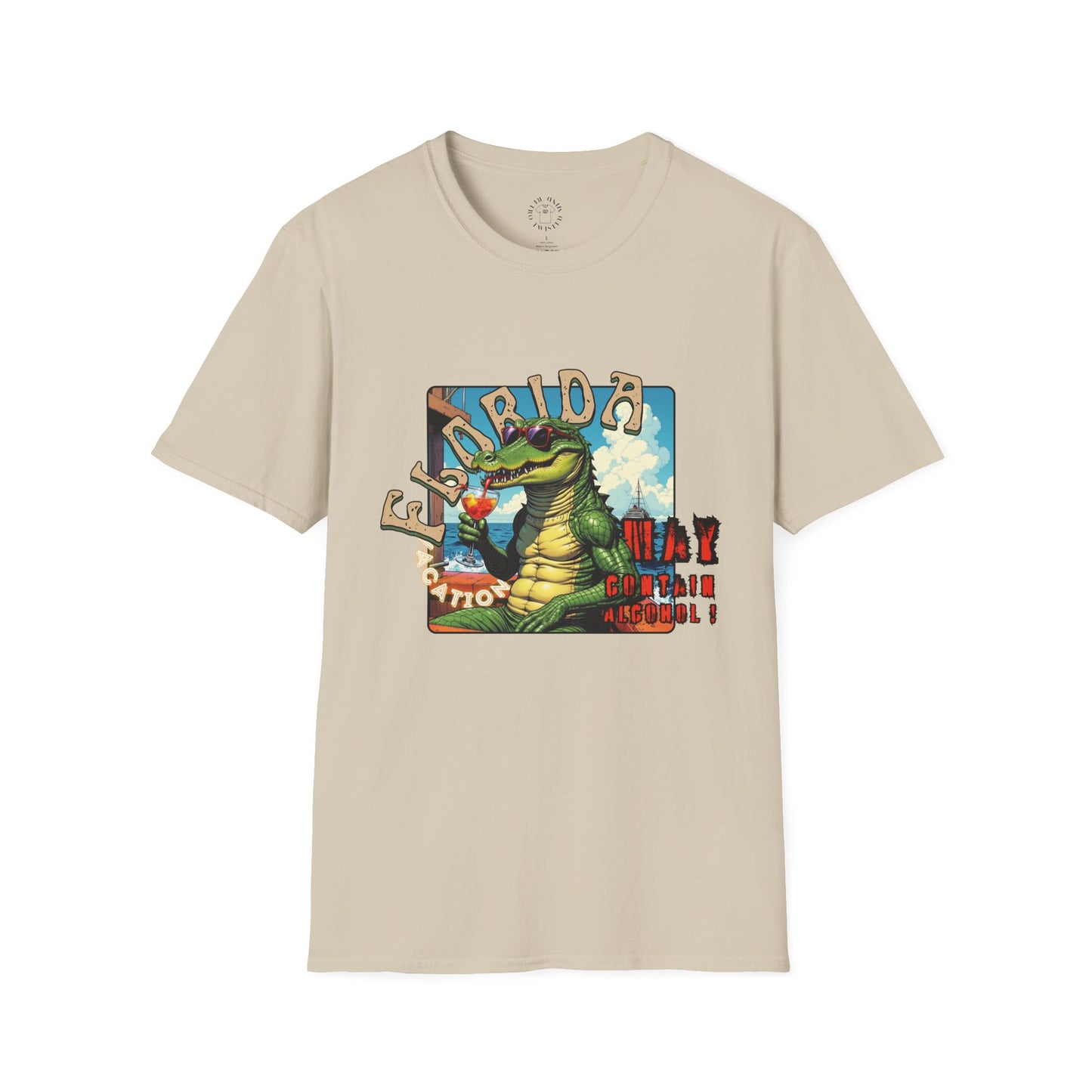 Florida Alligator Unisex Softstyle T-Shirt - Retro Vibe Casual Tee,vacation ,florida,