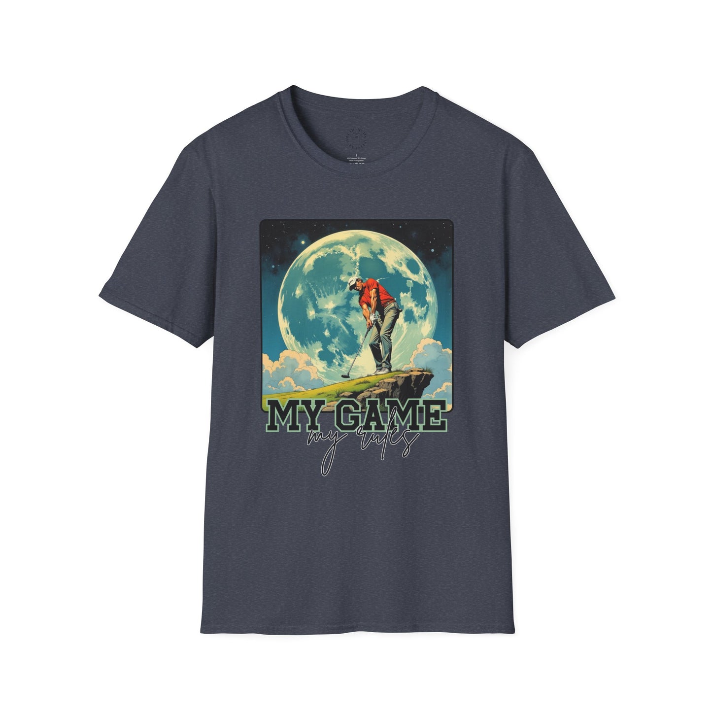 Retro Game Vibes Unisex Softstyle T-Shirt - 'My Game, My Rules' golf.sport