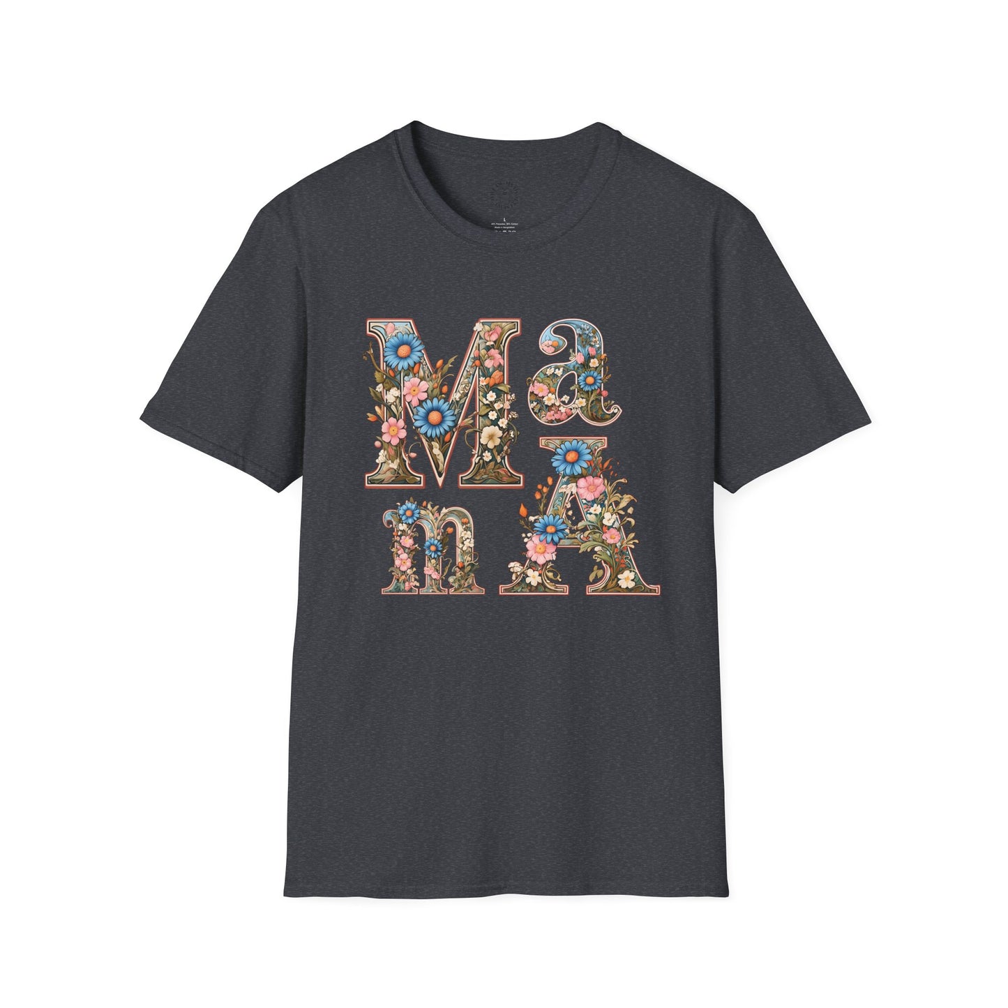 Floral Mama Unisex T-Shirt, Softstyle Tee, Casual Wear, Gift for Mother day,mama