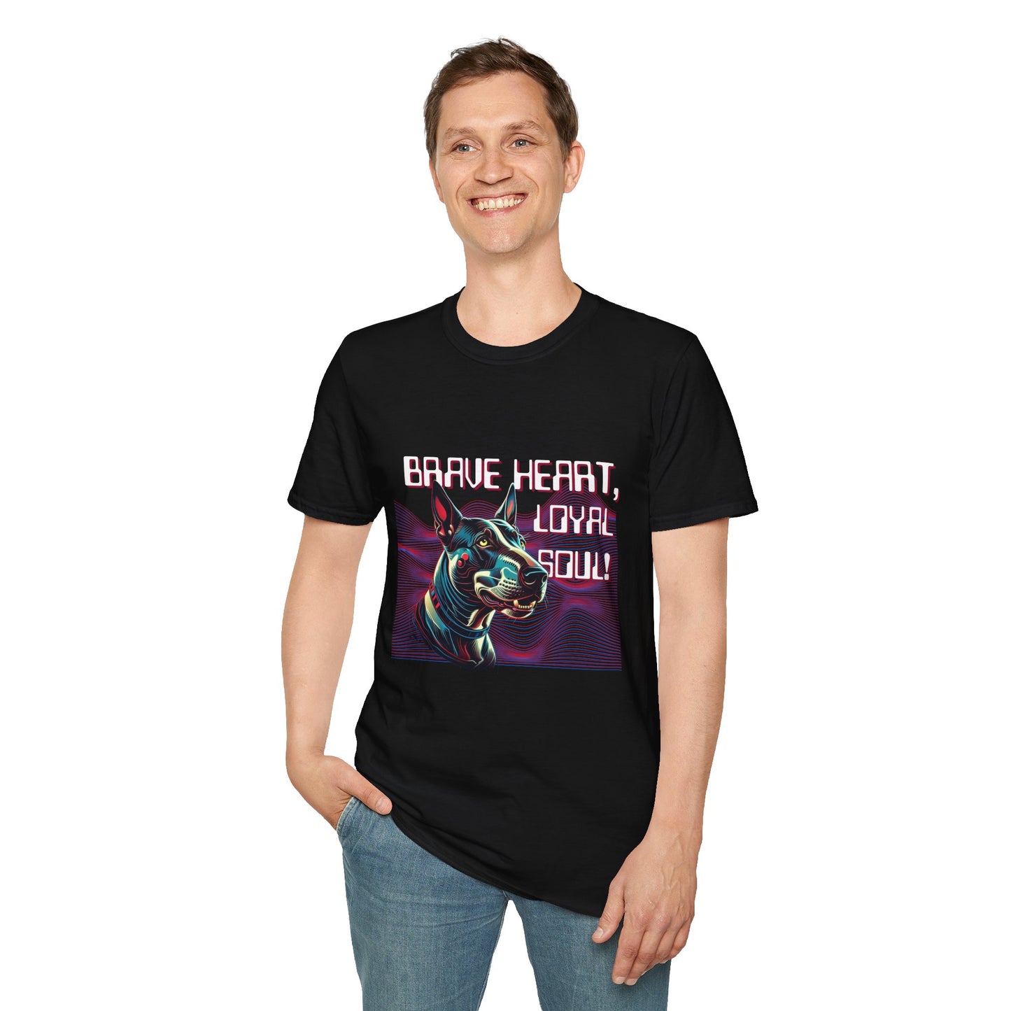 Brave Heart Loyal Soul Unisex T-Shirt - Inspirational Dog Lover Tee