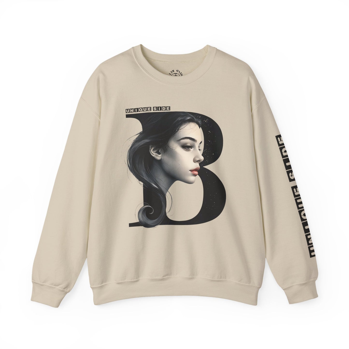 Letter B,Stylish Artistic Sweatshirt, Trendy Crewneck, Graphic Sweater, Cozy Unisex Top, Unique Gift for Art Lovers, Everyday Comfort