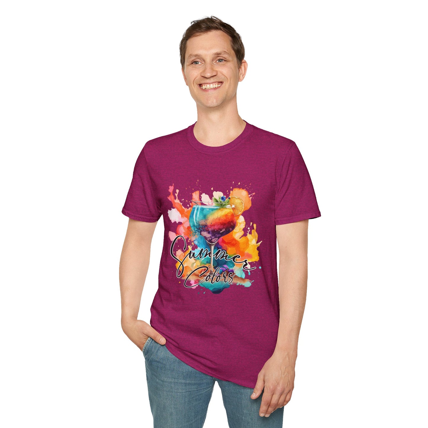 Colorful Artistic T-Shirt with Inspirational Design, Unisex Softstyle Tee, Gift for Art Lovers, Casual Wear, Birthday Gift Idea