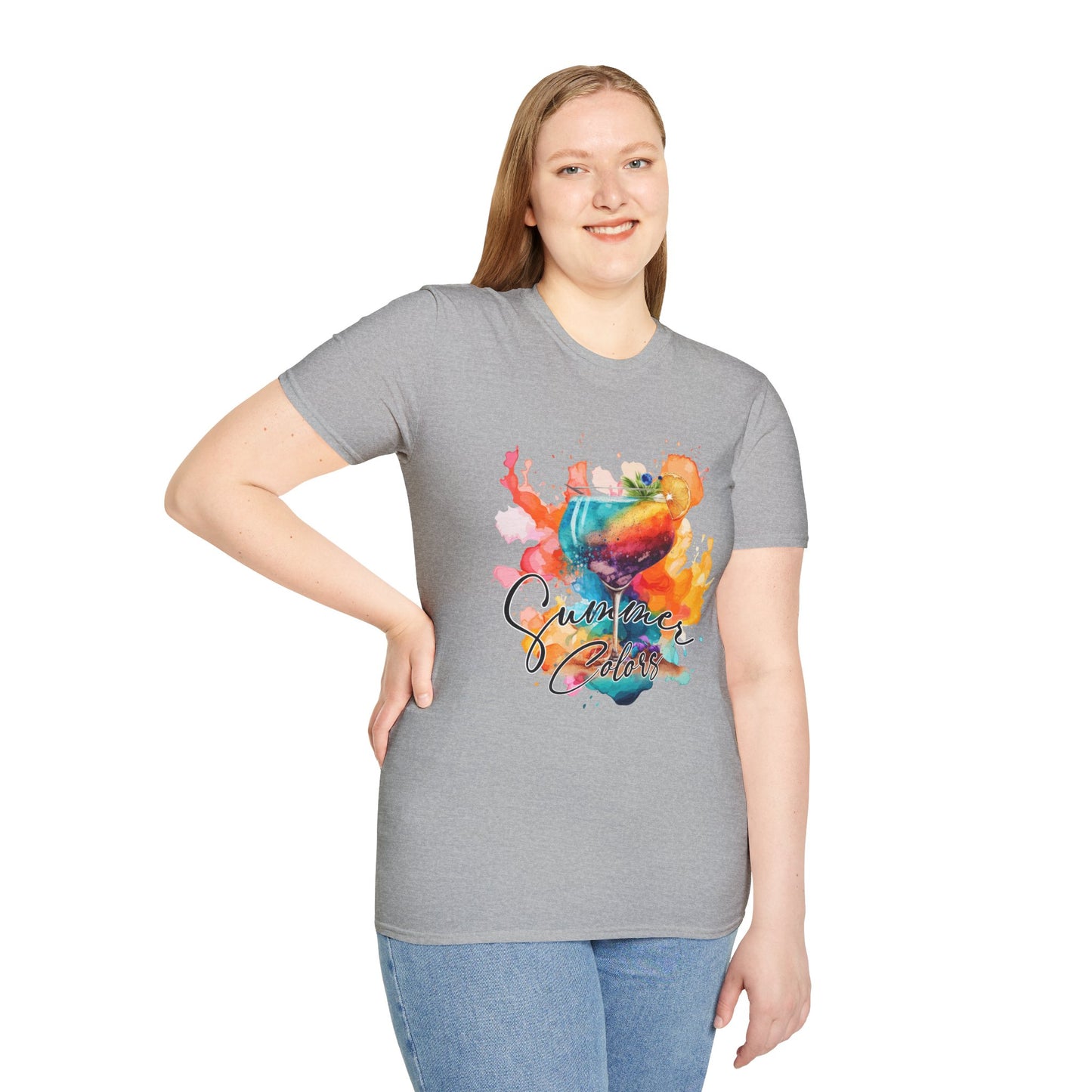 Colorful Artistic T-Shirt with Inspirational Design, Unisex Softstyle Tee, Gift for Art Lovers, Casual Wear, Birthday Gift Idea