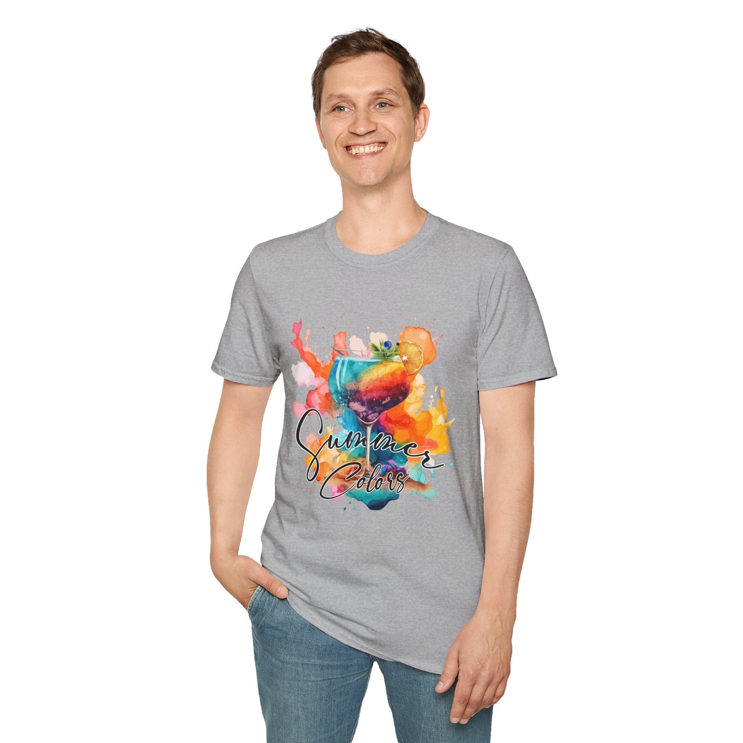 Colorful Artistic T-Shirt with Inspirational Design, Unisex Softstyle Tee, Gift for Art Lovers, Casual Wear, Birthday Gift Idea