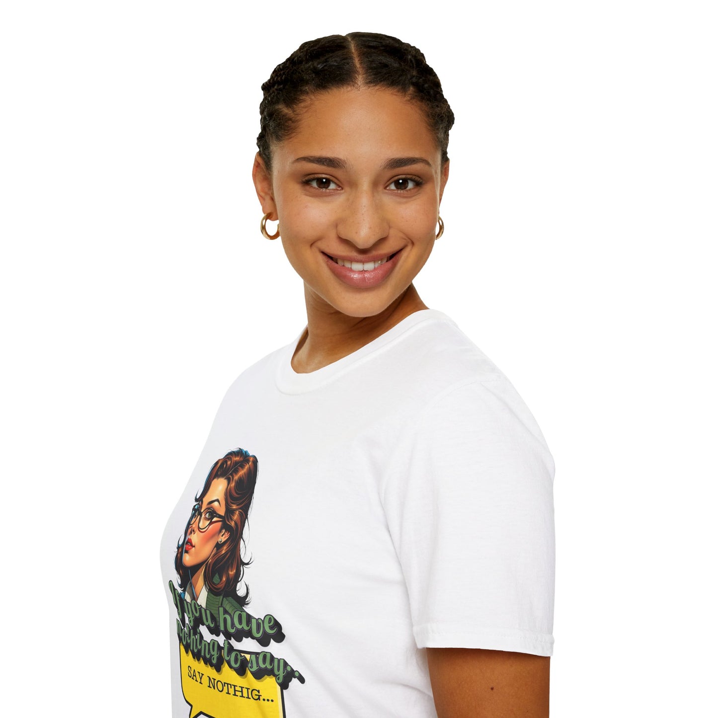 Retro Inspired 'Say Nothin' Unisex Softstyle T-Shirt,twisted