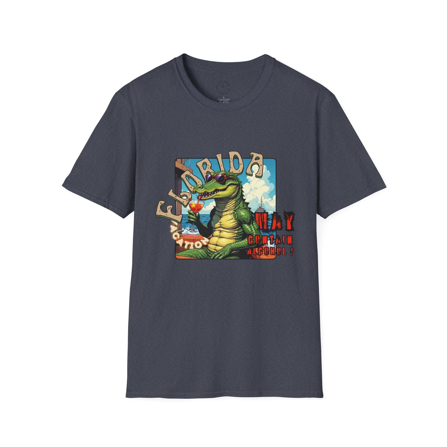 Florida Alligator Unisex Softstyle T-Shirt - Retro Vibe Casual Tee,vacation ,florida,