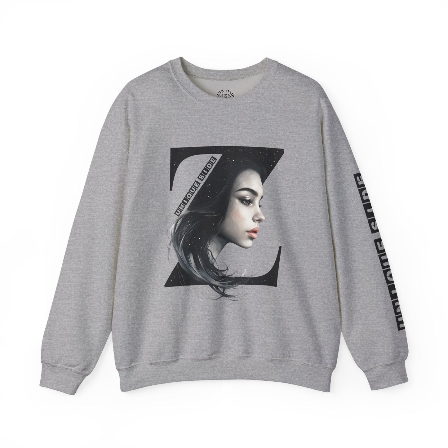 Letter Z, Stylish Artistic Sweatshirt, Trendy Crewneck, Graphic Sweater, Cozy Unisex Top, Unique Gift for Art Lovers, Everyday Comfort