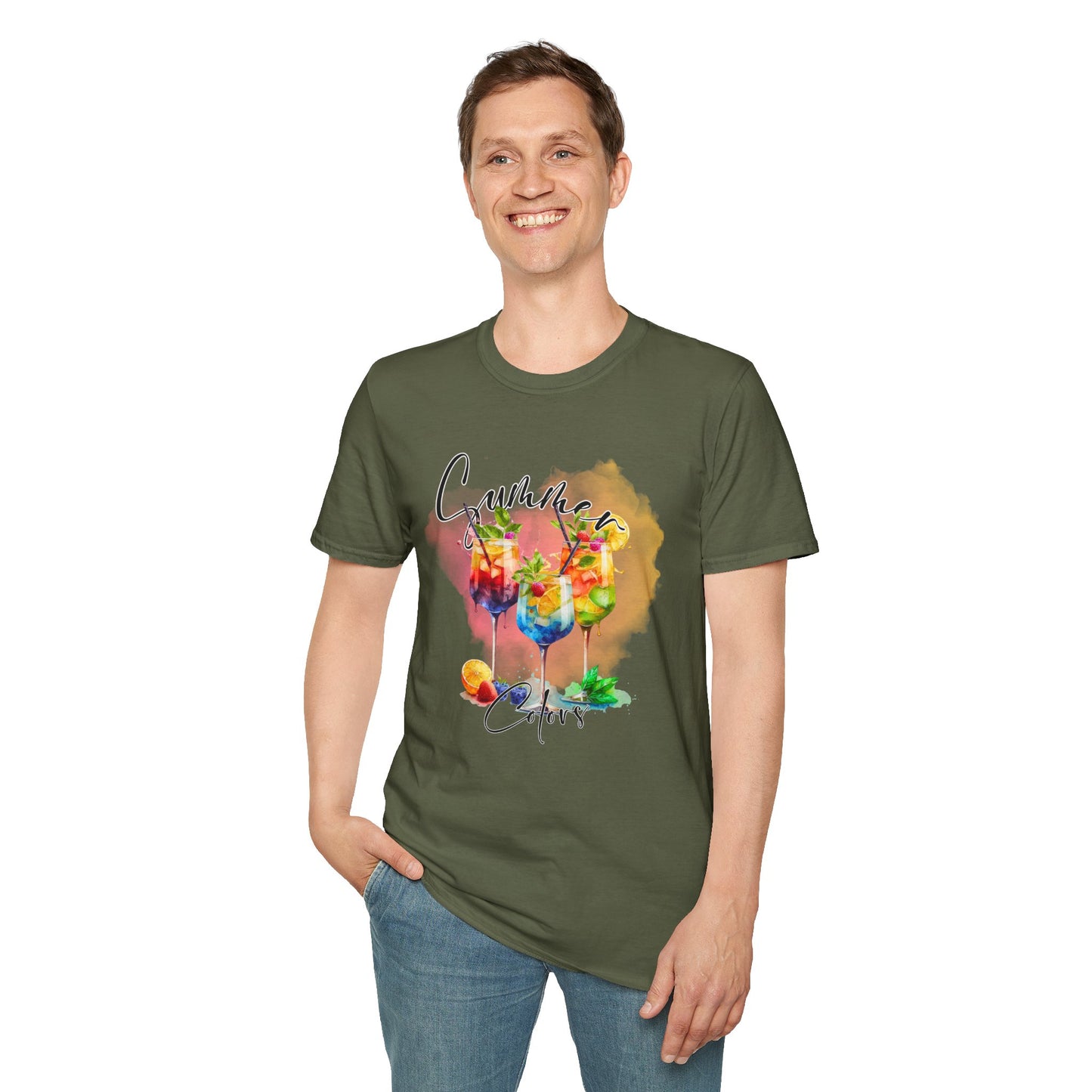 Colorful Floral Summer Unisex T-Shirt, Boho Shirt, Gift for Her, Vacation Tee, Festival Apparel, Summer Outfit