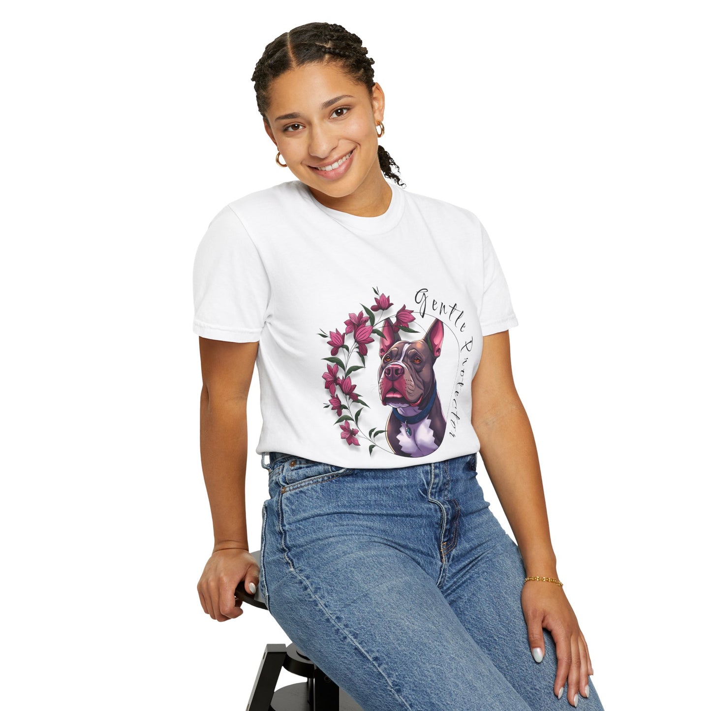 Gentle Protector Dog T-Shirt, Animal Lover Gift, Pet Memorial Tee, Casual Wear, Gift for Dog Owners, Nature T-Shirt