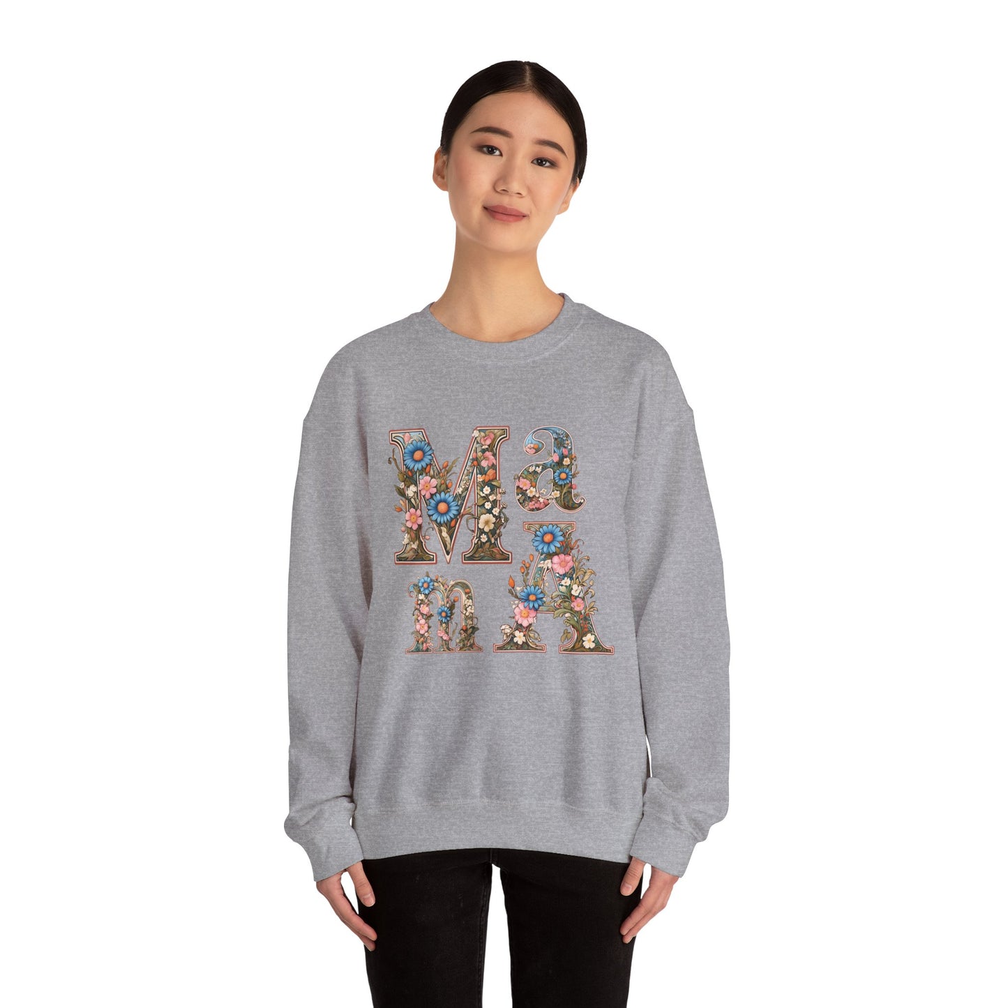 Unisex Heavy Blend™ Crewneck Sweatshirt,mother day gift, mama ,flower
