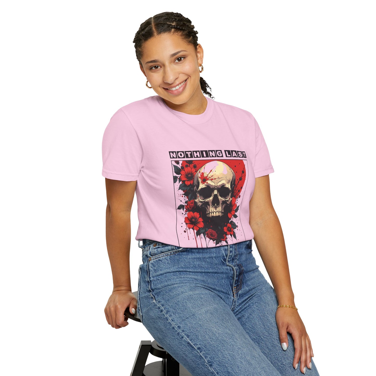 Edgy Skull Graphic T-Shirt - Unique Casual Wear, Unisex Streetwear, Gift for Music Lovers, Halloween Costume, Forever Quote Tee