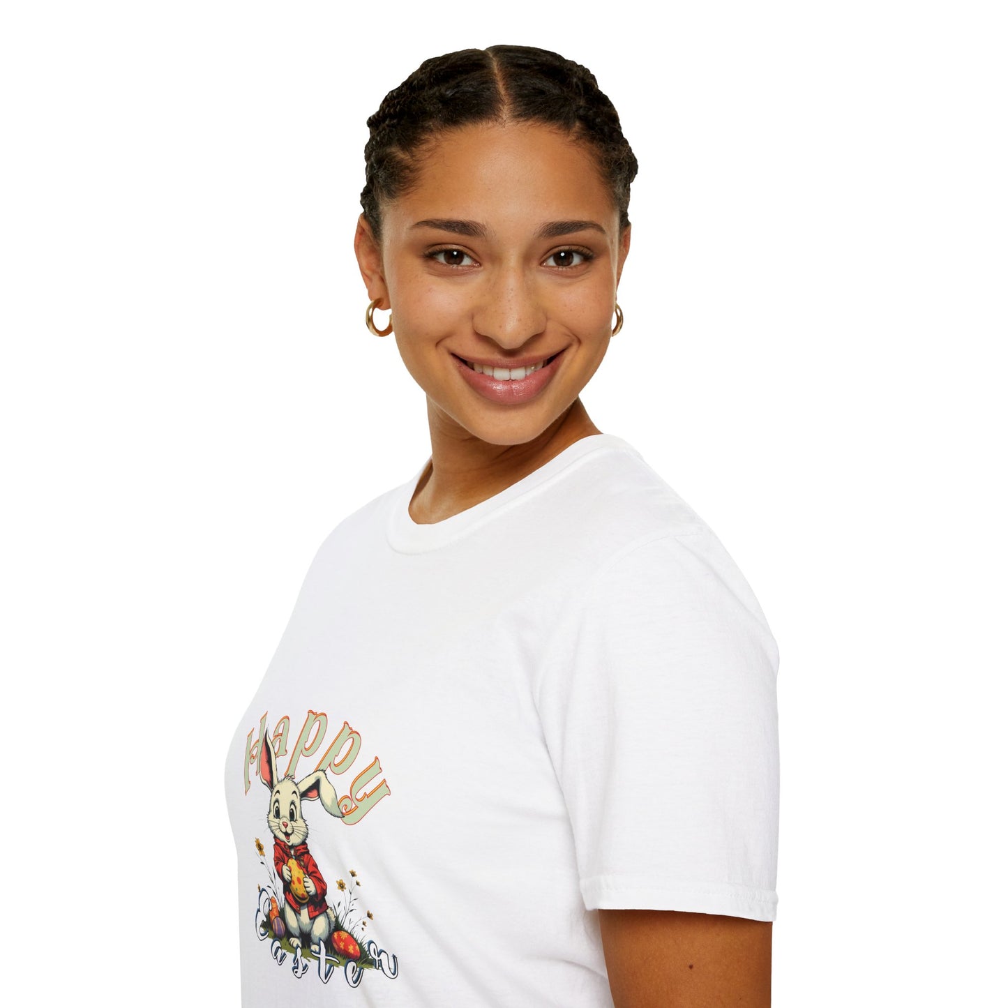 Happy Easter Unisex Softstyle T-shirt - Spring Celebration Tee,easter bunny