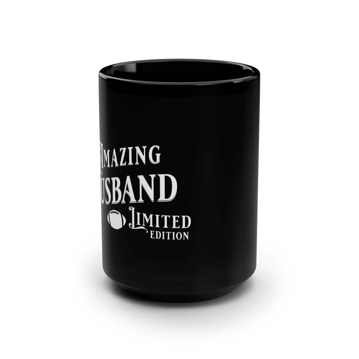 Amazing Husband, Football , Valentine's day gift for him .Black Mug