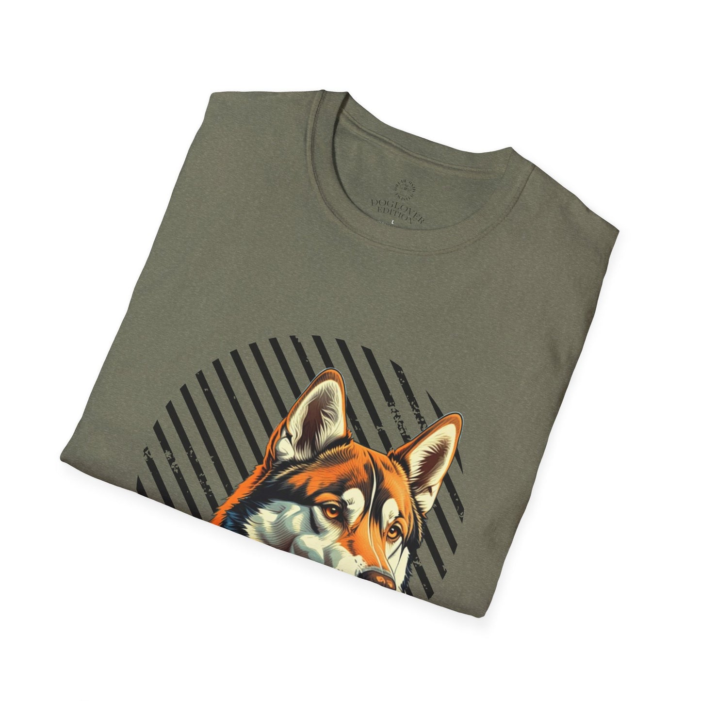 Pure Love Unisex Softstyle T-Shirt - Orange Dog Design
