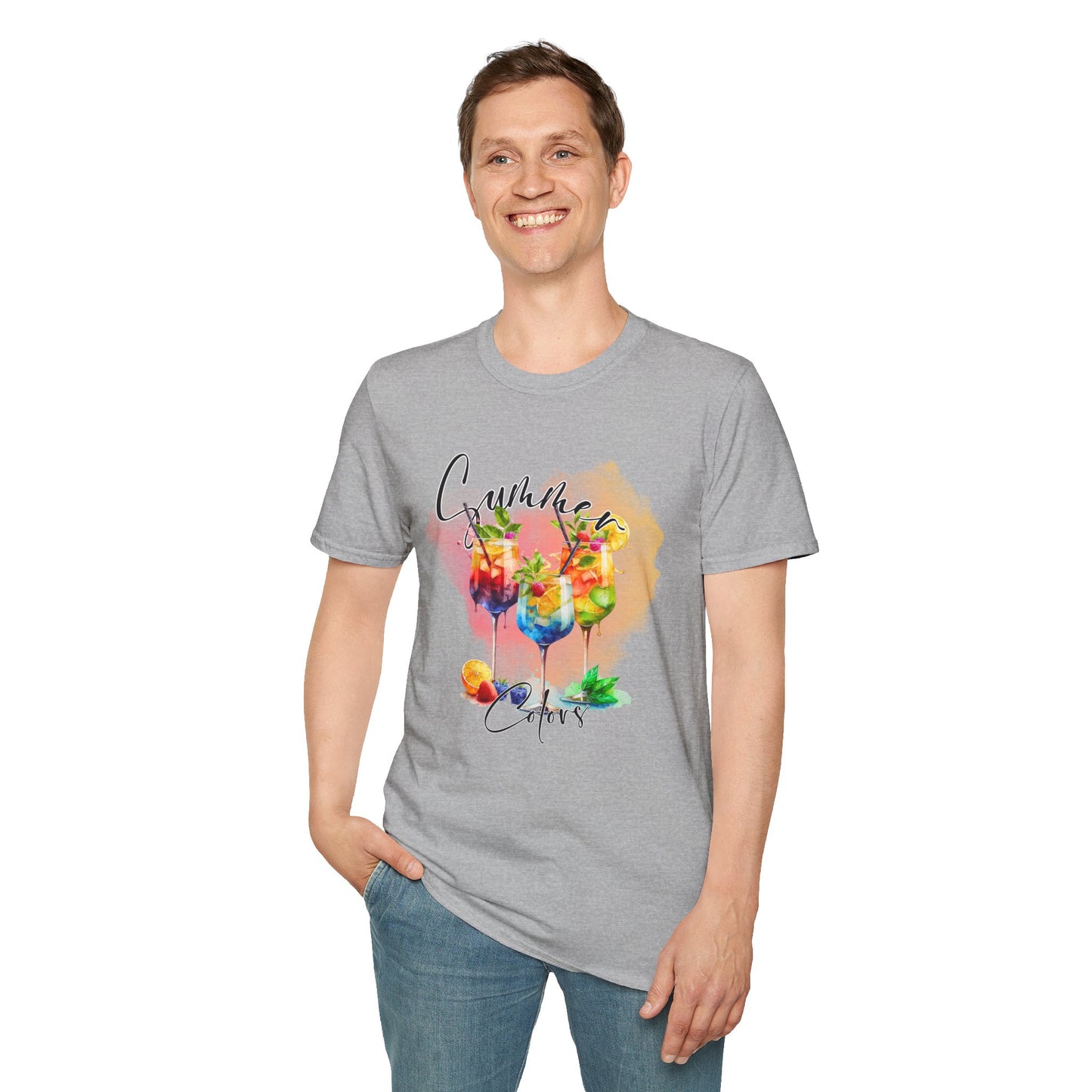Colorful Floral Summer Unisex T-Shirt, Boho Shirt, Gift for Her, Vacation Tee, Festival Apparel, Summer Outfit