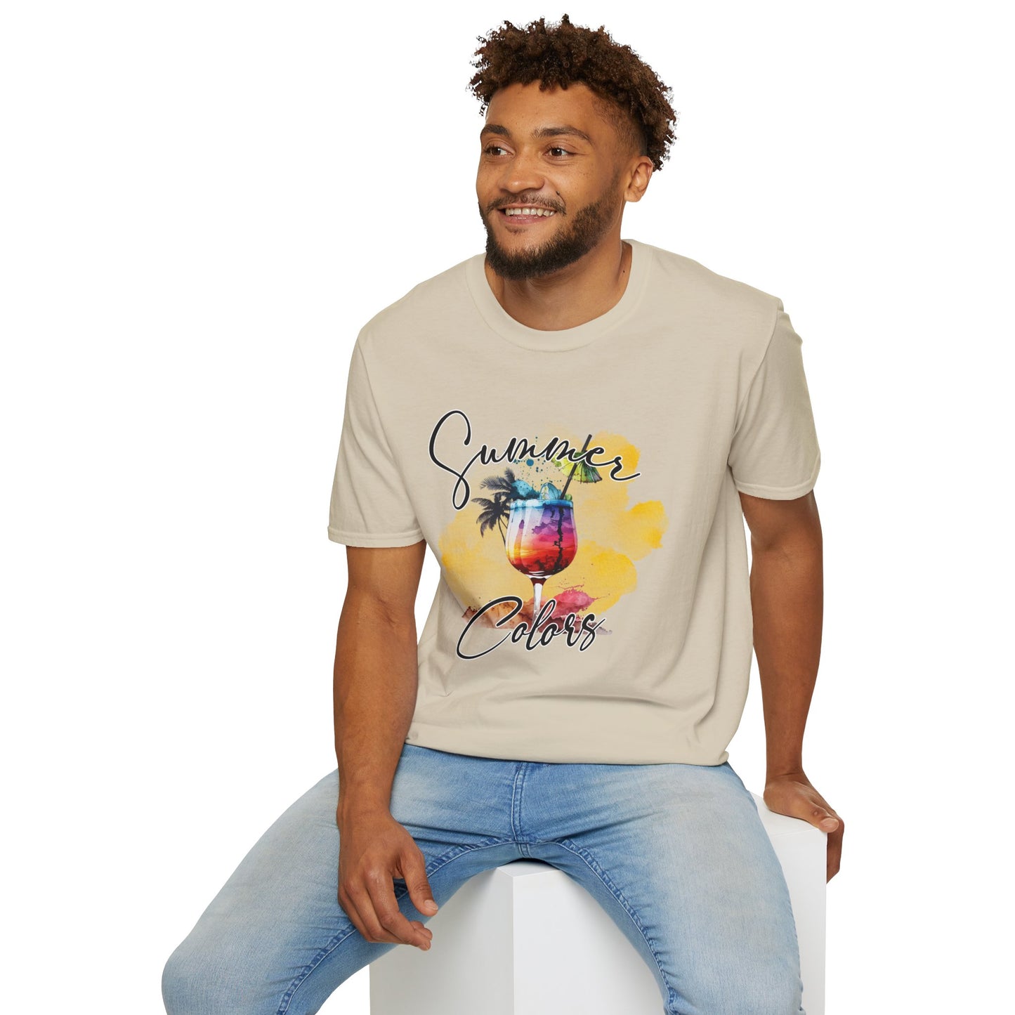 Summer Colors T-Shirt, Unisex Tee for Beach Days, Vacation Style, Summer Outing, Travel Shirt, Gift for Him/Her