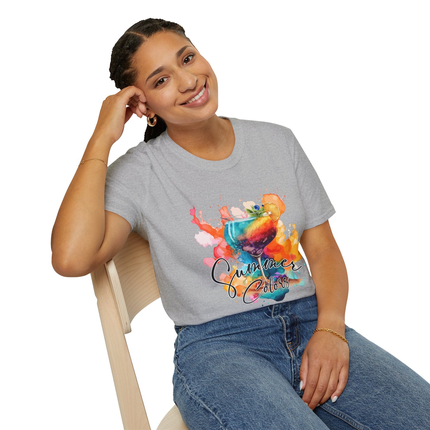 Colorful Artistic T-Shirt with Inspirational Design, Unisex Softstyle Tee, Gift for Art Lovers, Casual Wear, Birthday Gift Idea