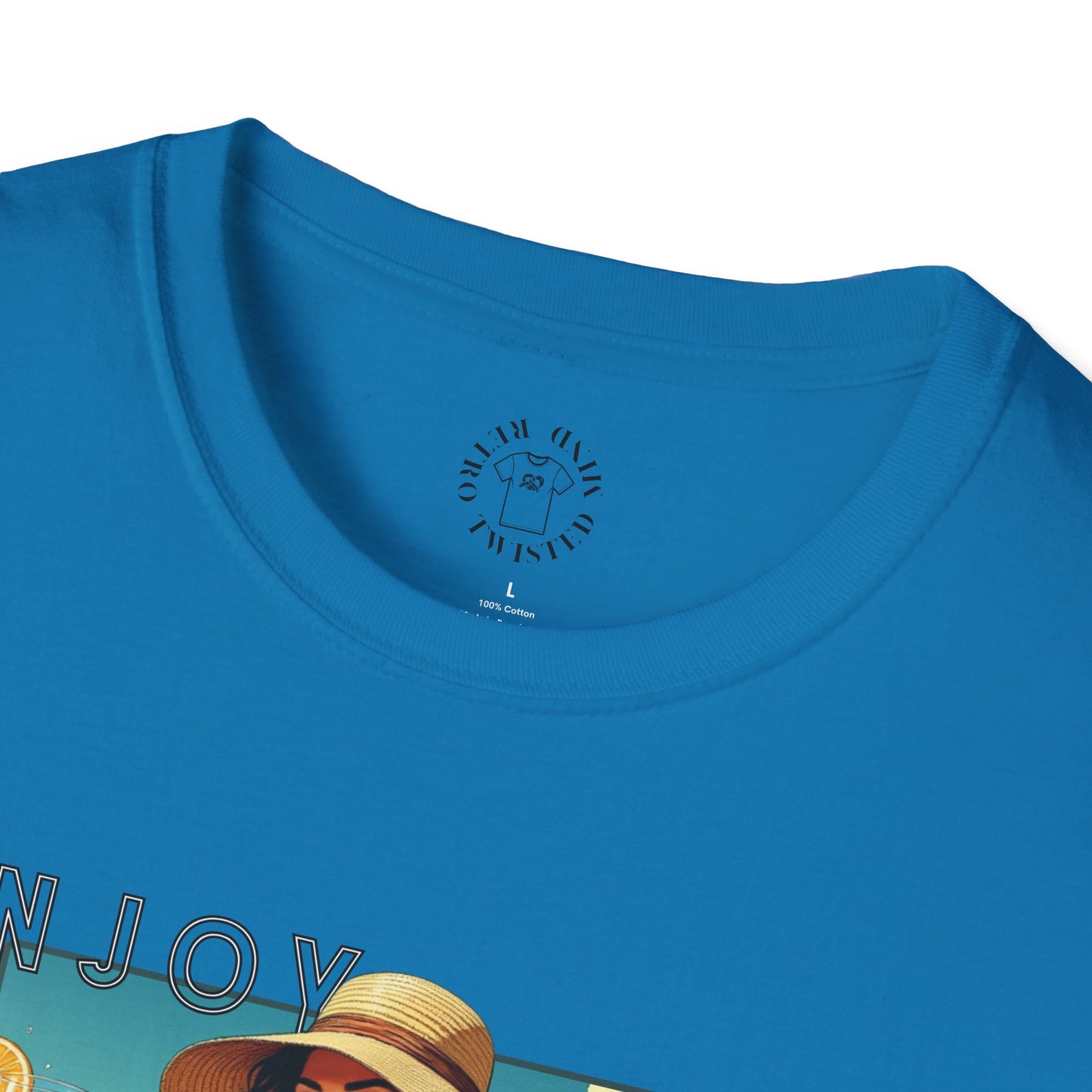Enjoy Summer Vintage T-Shirt - Unisex Softstyle Tee for Beach Lovers