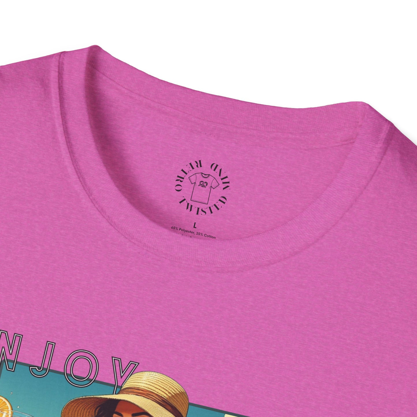 Enjoy Summer Vintage T-Shirt - Unisex Softstyle Tee for Beach Lovers