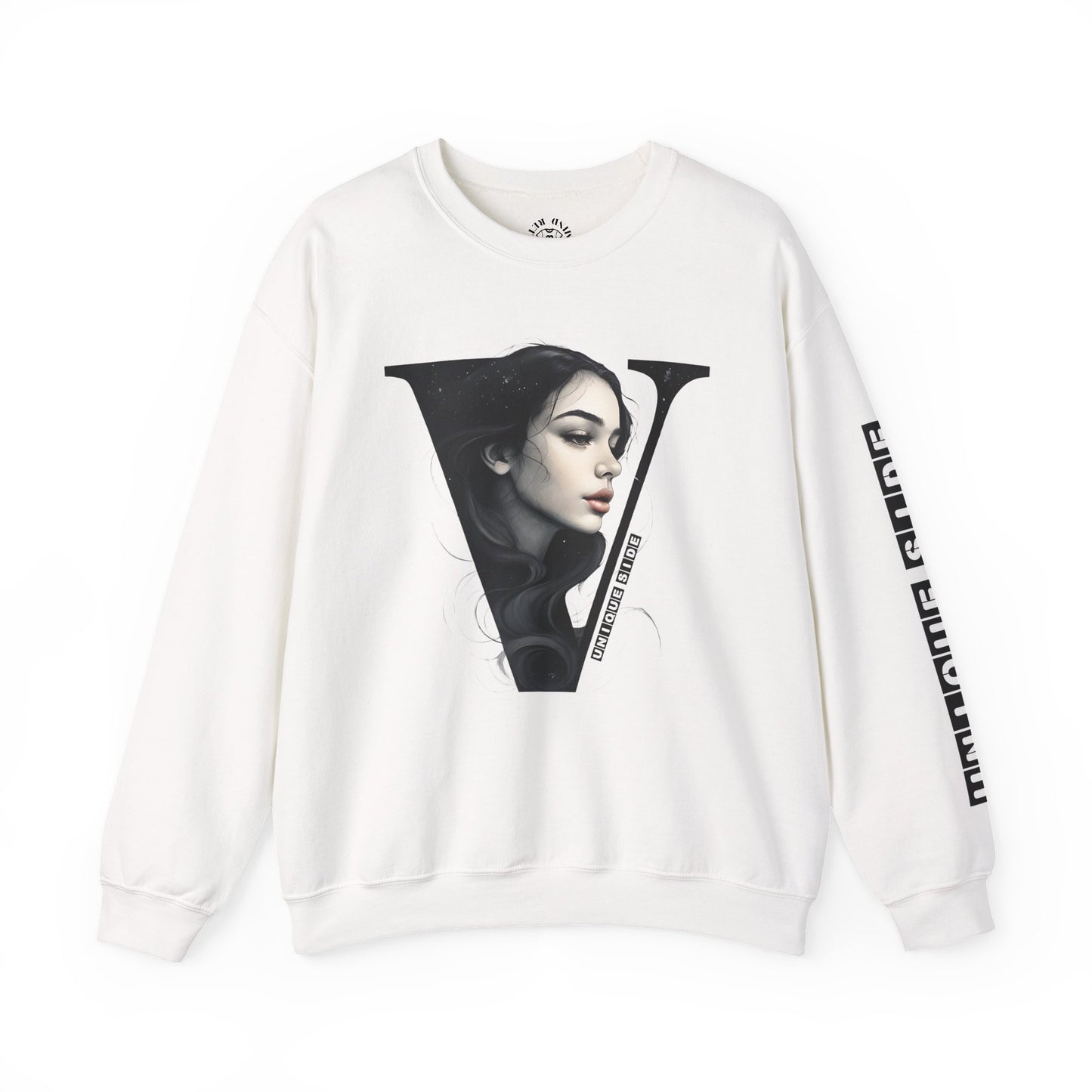Letter V, Stylish Artistic Sweatshirt, Trendy Crewneck, Graphic Sweater, Cozy Unisex Top, Unique Gift for Art Lovers, Everyday Comfort