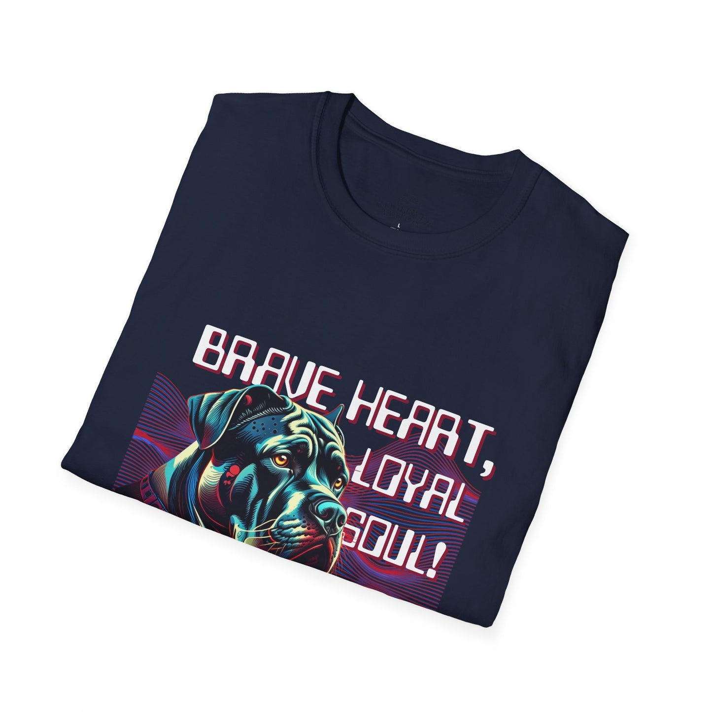 Brave Heart Loyal Soul Dog Graphic Unisex Softstyle T-Shirt