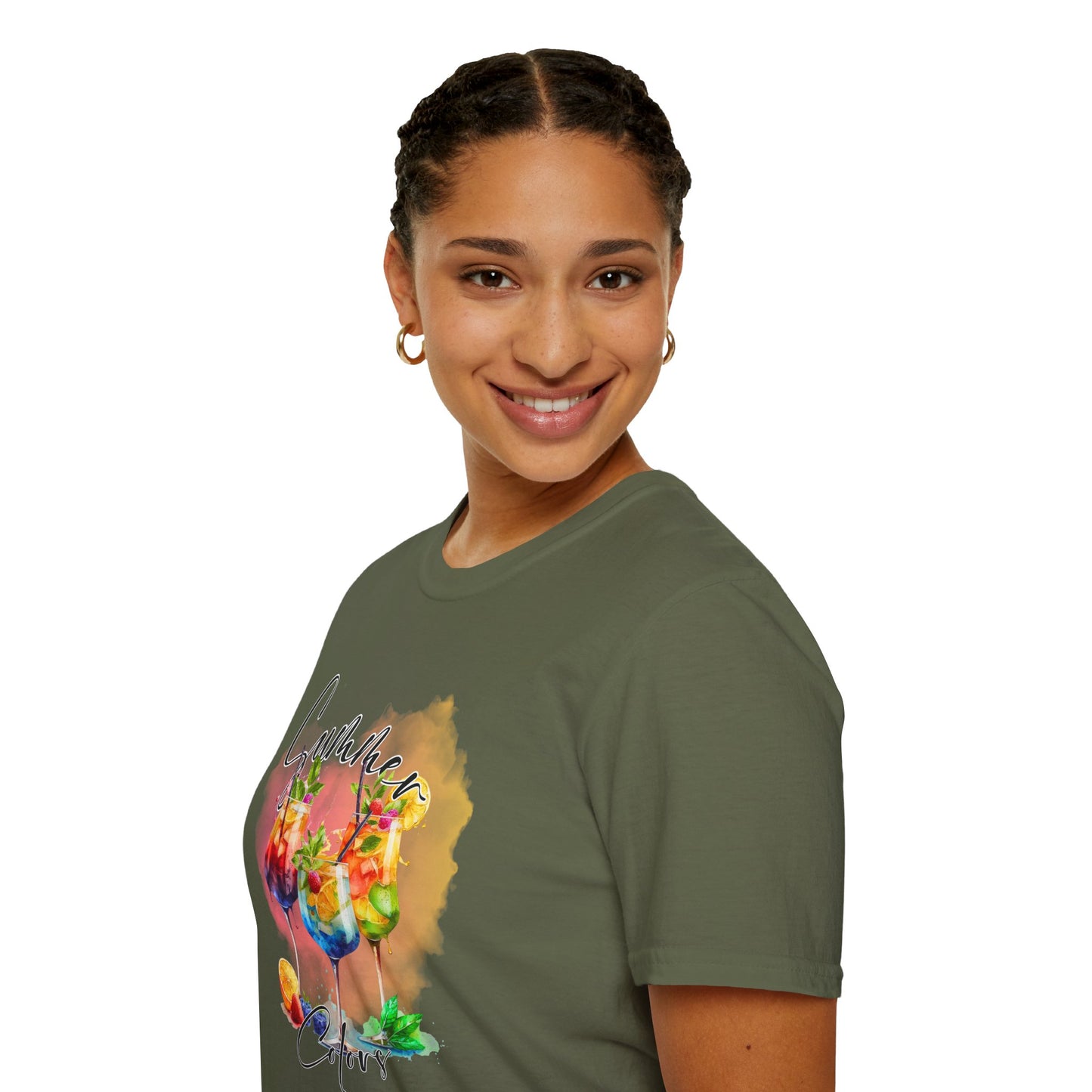 Colorful Floral Summer Unisex T-Shirt, Boho Shirt, Gift for Her, Vacation Tee, Festival Apparel, Summer Outfit