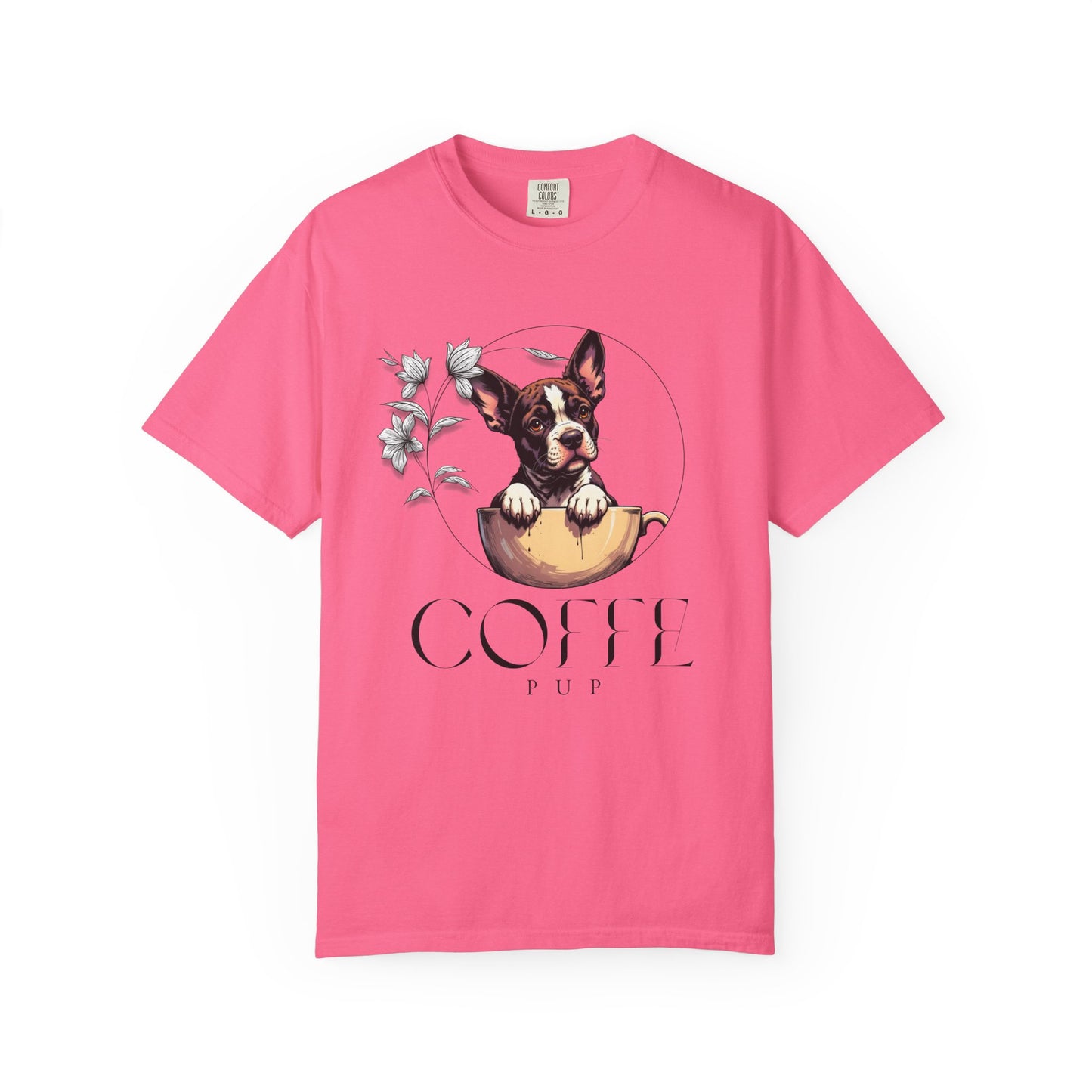 Coffee Pup Unisex Garment-Dyed T-shirt