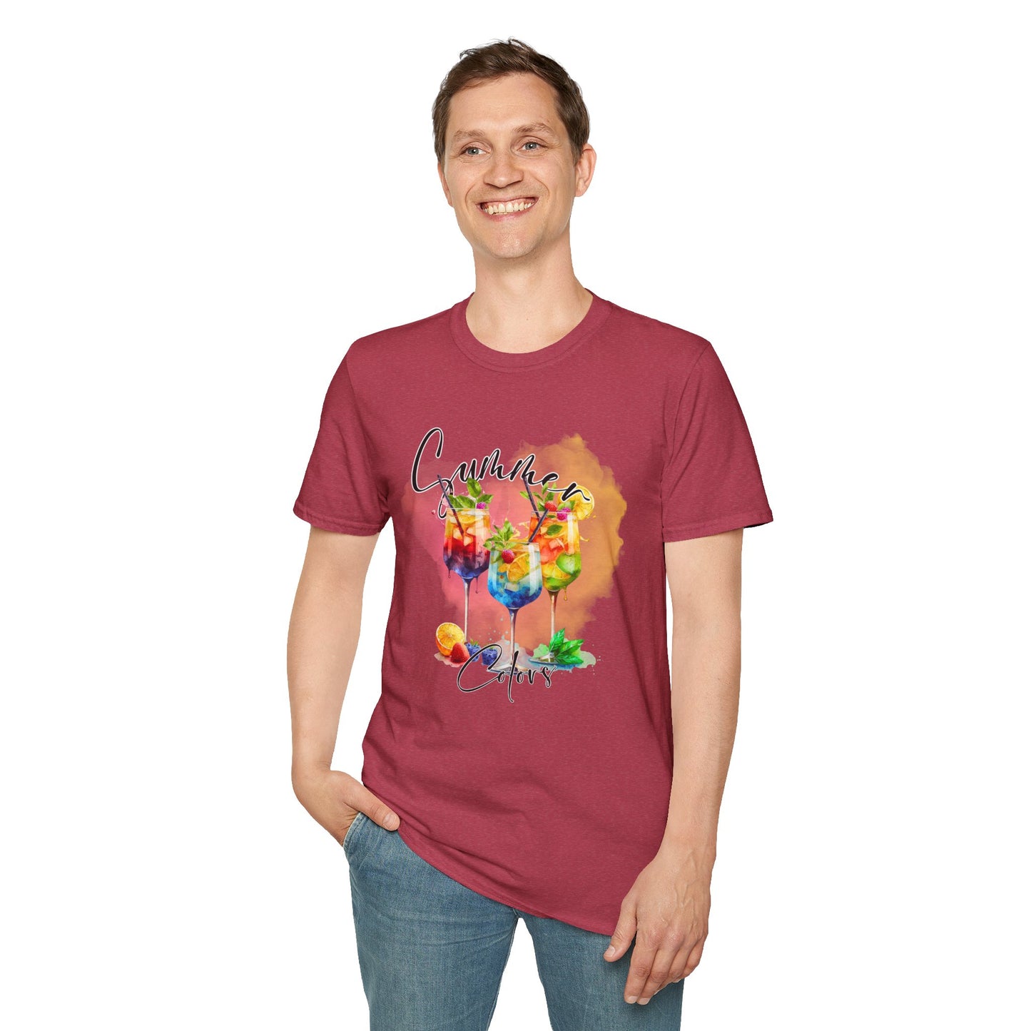 Colorful Floral Summer Unisex T-Shirt, Boho Shirt, Gift for Her, Vacation Tee, Festival Apparel, Summer Outfit