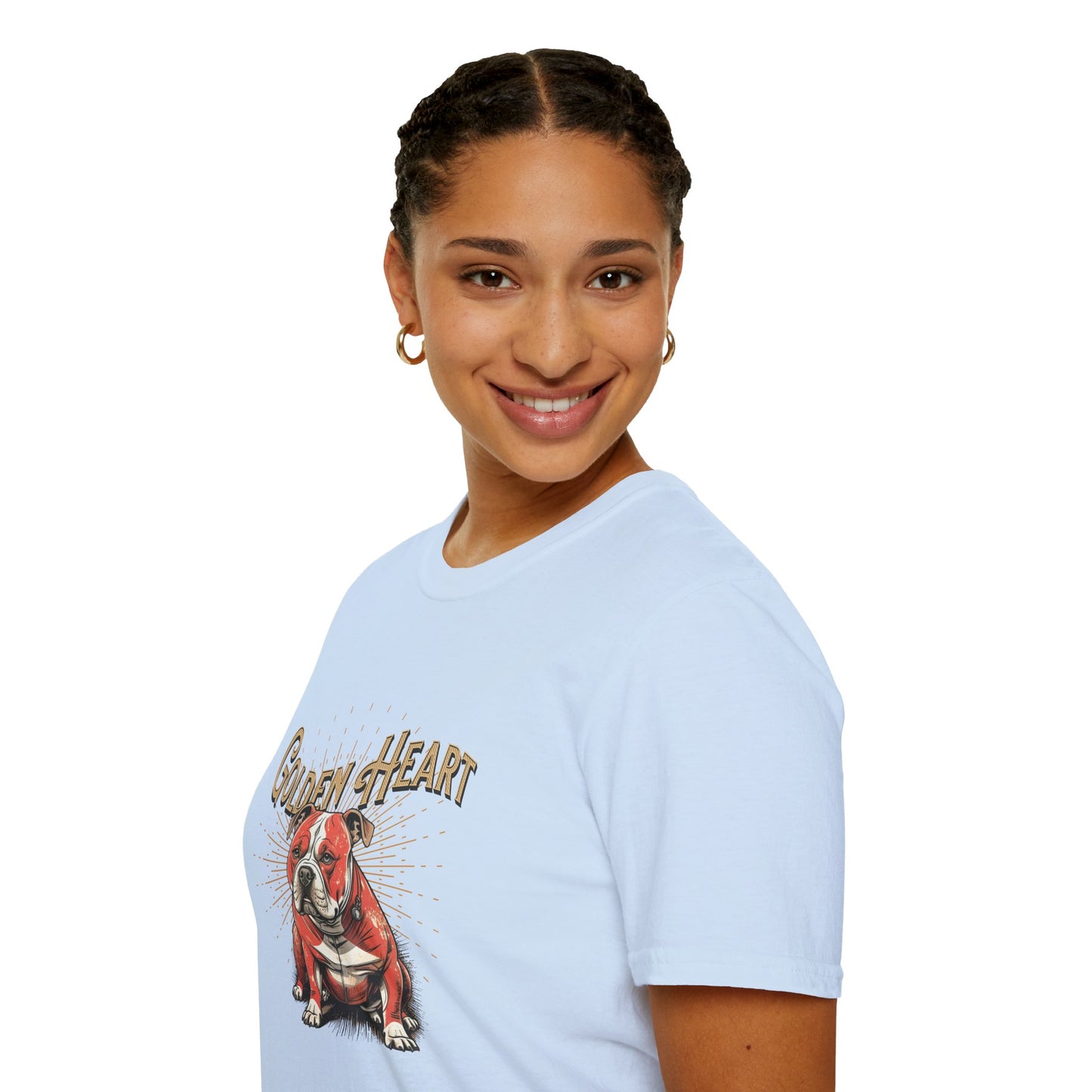 Golden Heart Bulldog Unisex Softstyle T-Shirt