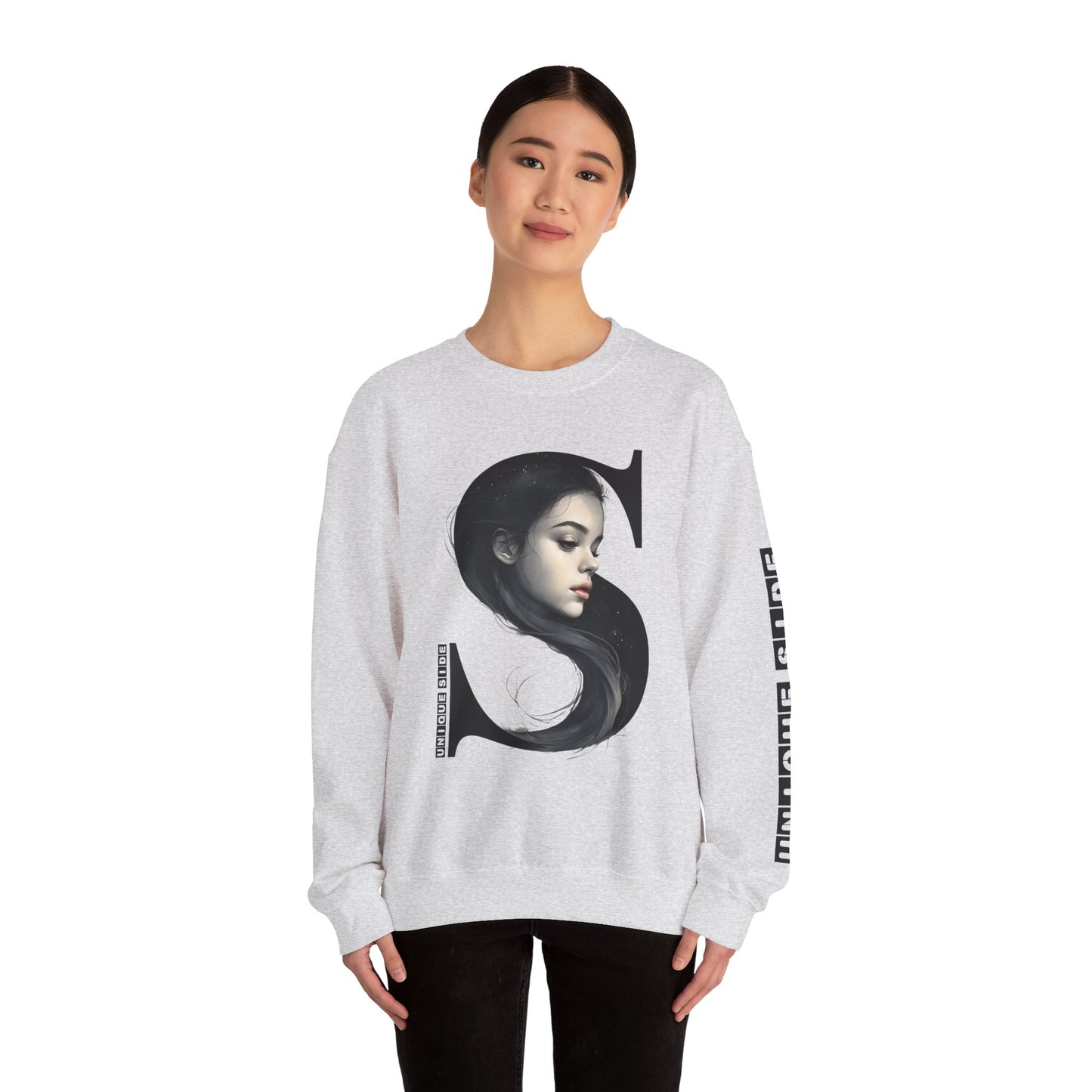 Letter S, Stylish Artistic Sweatshirt, Trendy Crewneck, Graphic Sweater, Cozy Unisex Top, Unique Gift for Art Lovers, Everyday Comfort