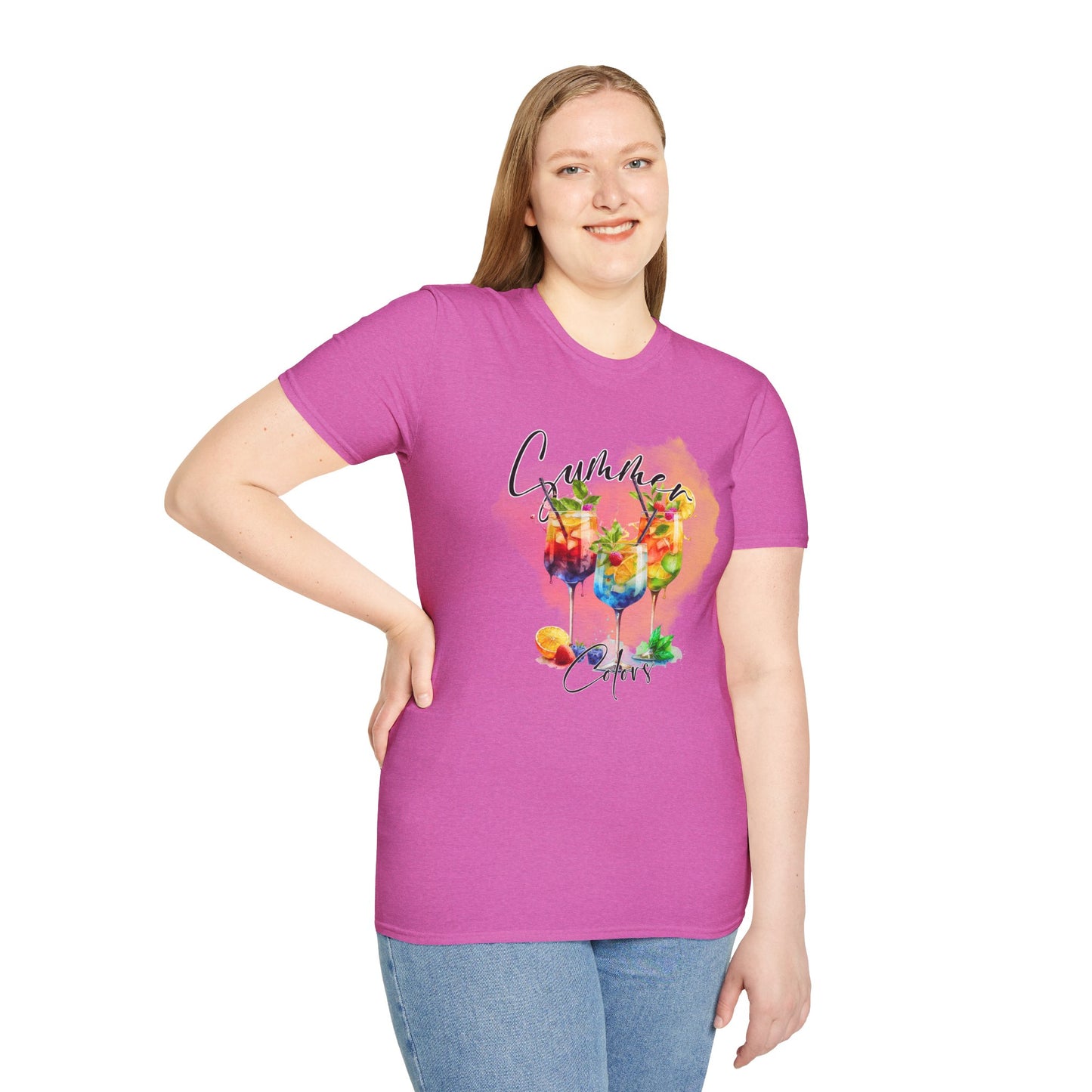 Colorful Floral Summer Unisex T-Shirt, Boho Shirt, Gift for Her, Vacation Tee, Festival Apparel, Summer Outfit