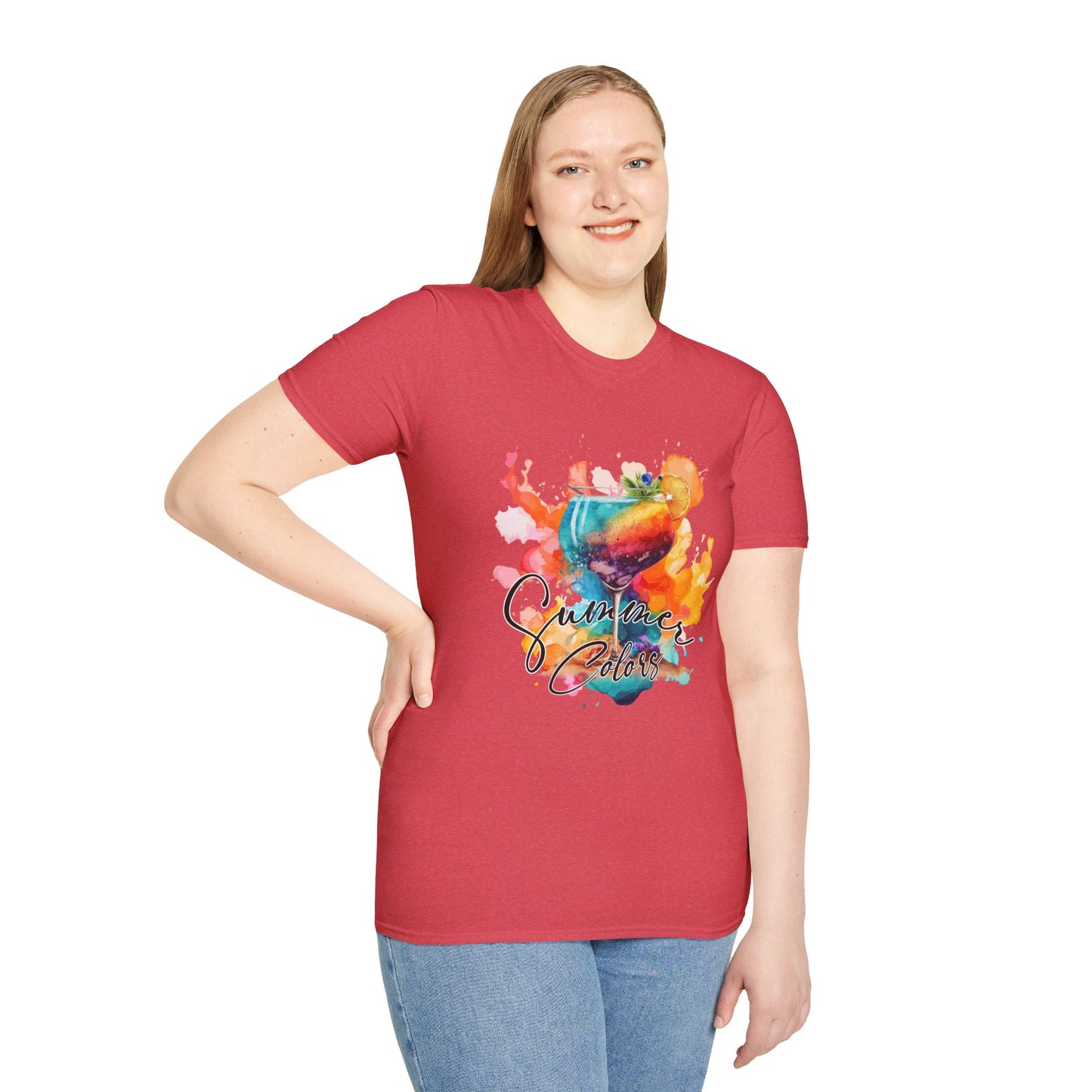 Colorful Artistic T-Shirt with Inspirational Design, Unisex Softstyle Tee, Gift for Art Lovers, Casual Wear, Birthday Gift Idea