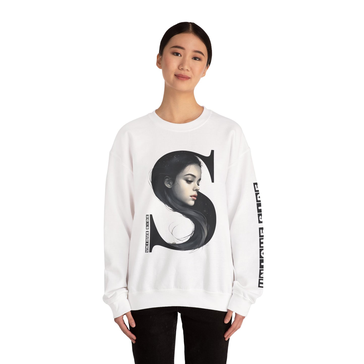 Letter S, Stylish Artistic Sweatshirt, Trendy Crewneck, Graphic Sweater, Cozy Unisex Top, Unique Gift for Art Lovers, Everyday Comfort