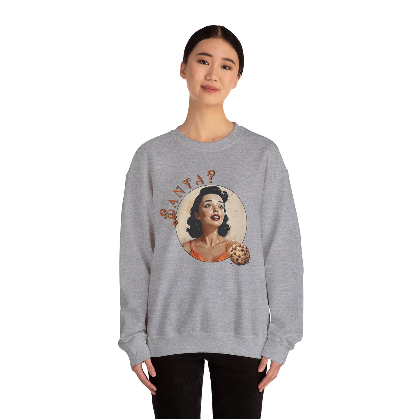 Funny Cookie Lover Sweatshirt - Retro Design - Santa? Christmas