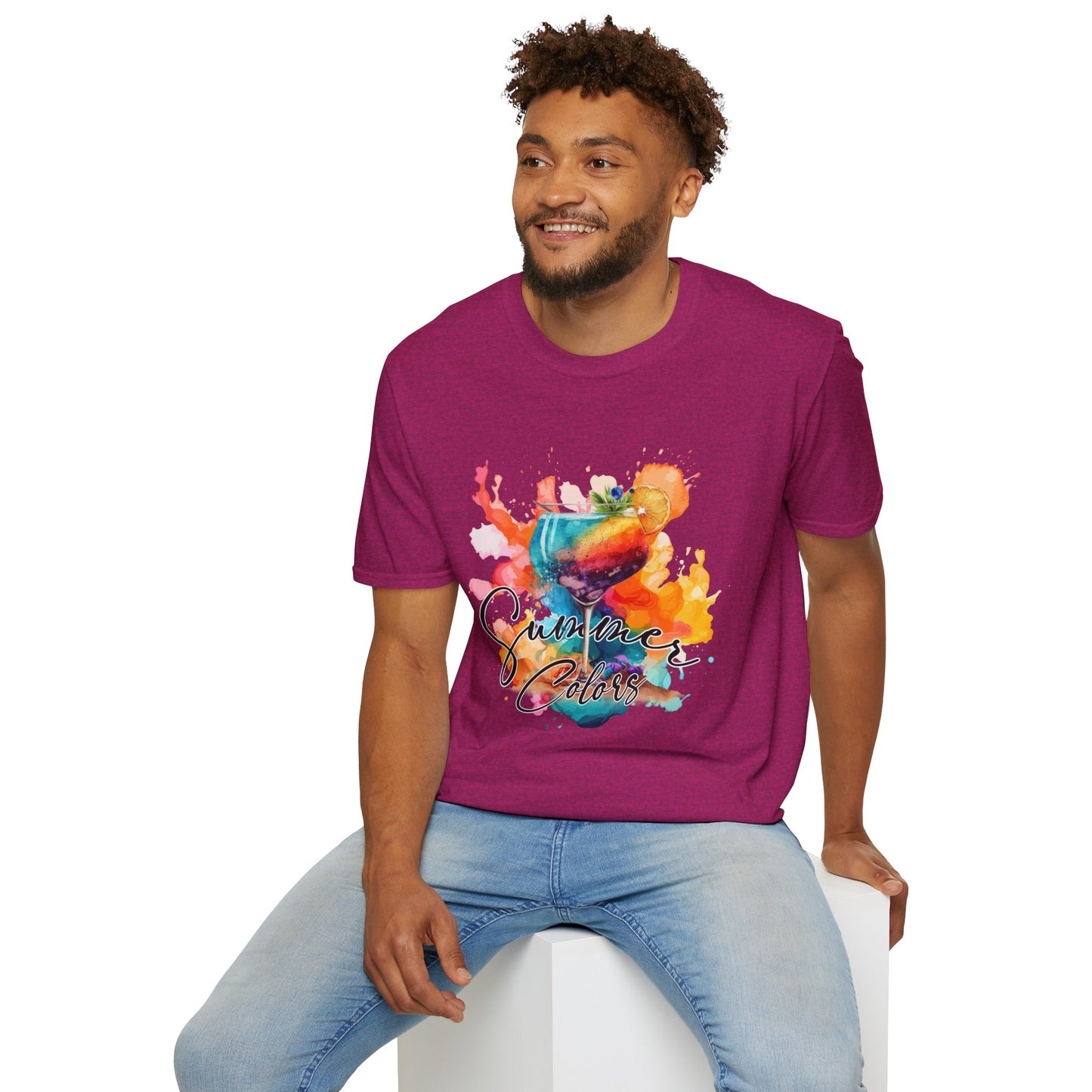 Colorful Artistic T-Shirt with Inspirational Design, Unisex Softstyle Tee, Gift for Art Lovers, Casual Wear, Birthday Gift Idea