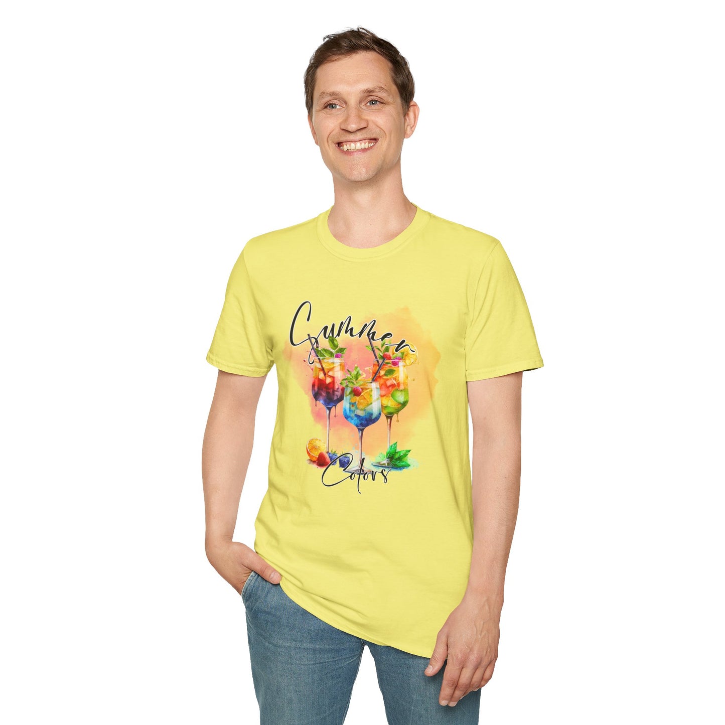 Colorful Floral Summer Unisex T-Shirt, Boho Shirt, Gift for Her, Vacation Tee, Festival Apparel, Summer Outfit
