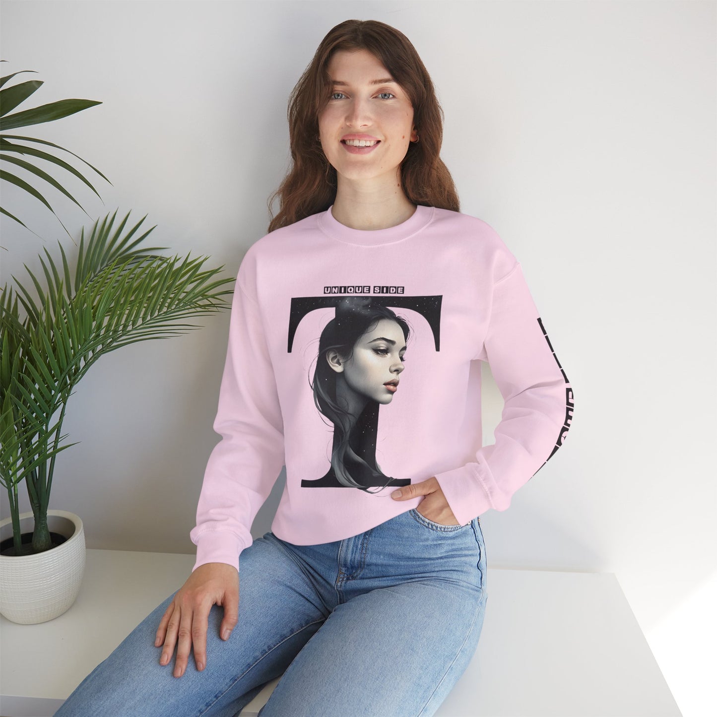 Letter T, Stylish Artistic Sweatshirt, Trendy Crewneck, Graphic Sweater, Cozy Unisex Top, Unique Gift for Art Lovers, Everyday Comfort