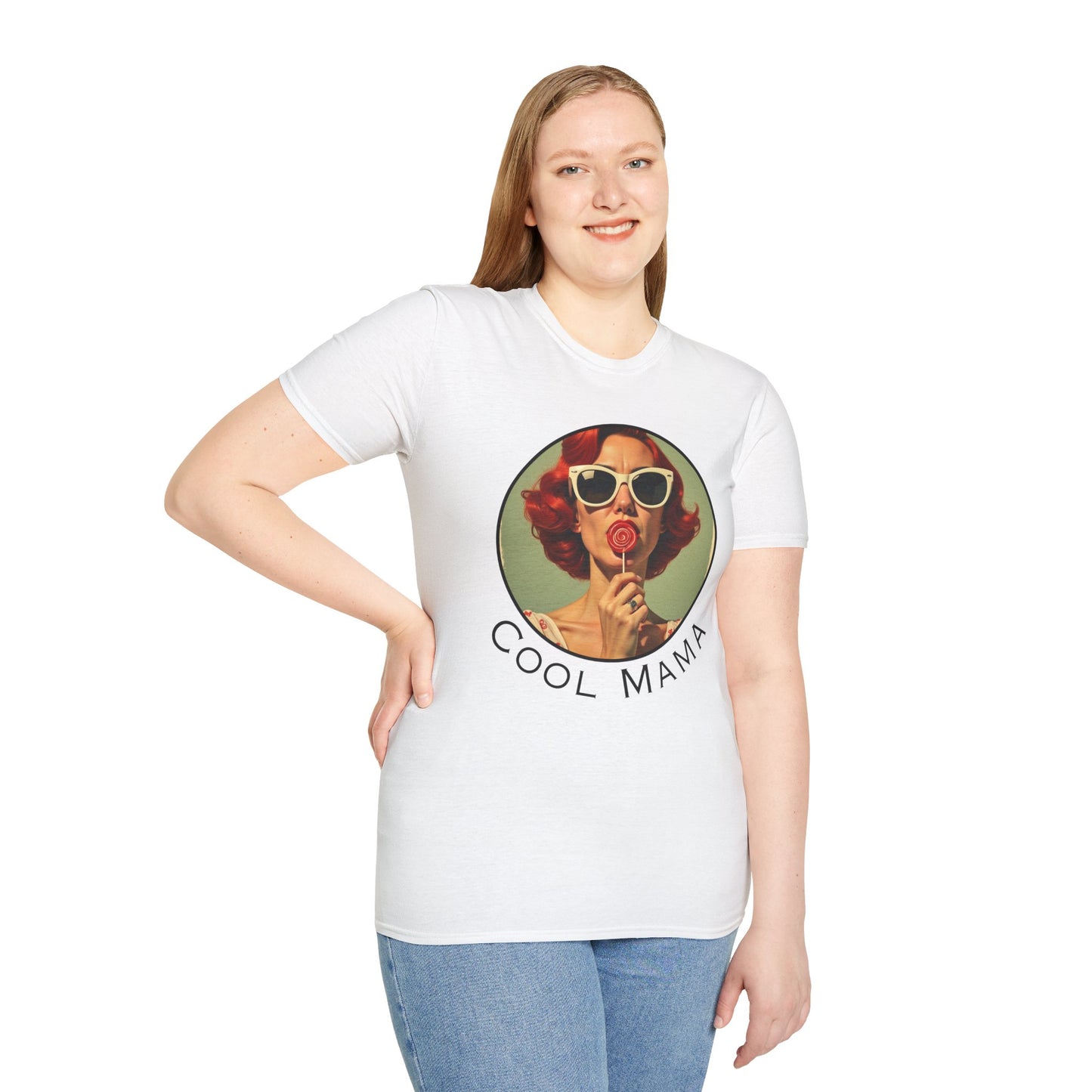 Cool Mama Vintage-Inspired Unisex T-Shirt | Softstyle Tee for Trendy Moms
