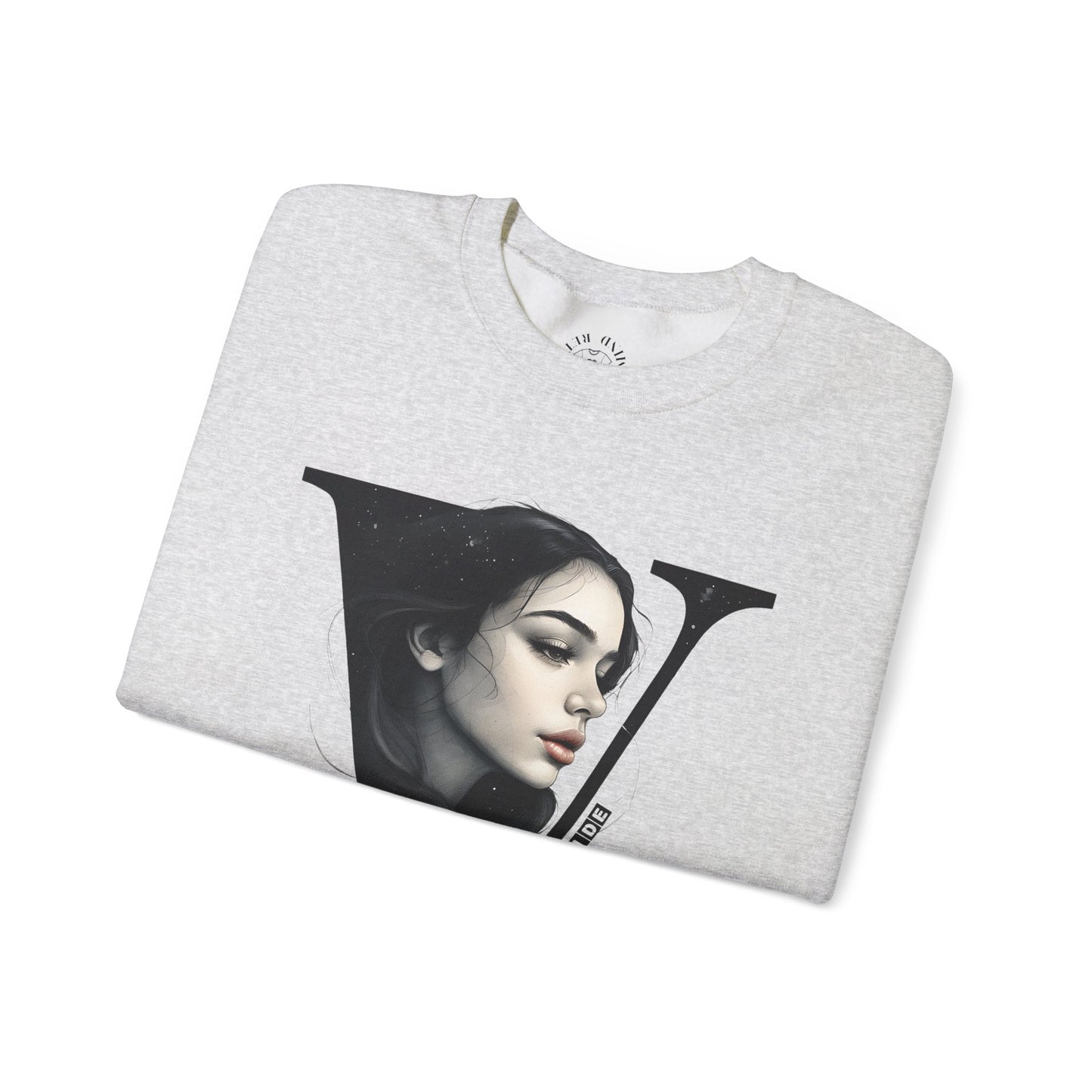 Letter V, Stylish Artistic Sweatshirt, Trendy Crewneck, Graphic Sweater, Cozy Unisex Top, Unique Gift for Art Lovers, Everyday Comfort